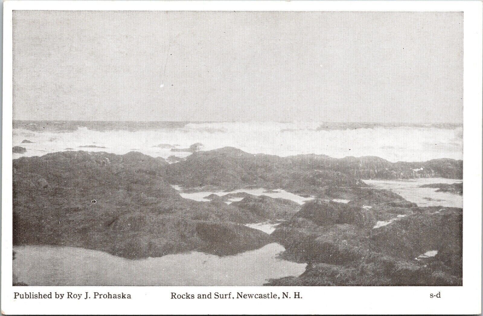 Rocks Surf Newcastle NH New Hampshire Postcard UNP VTG Unused Vintage