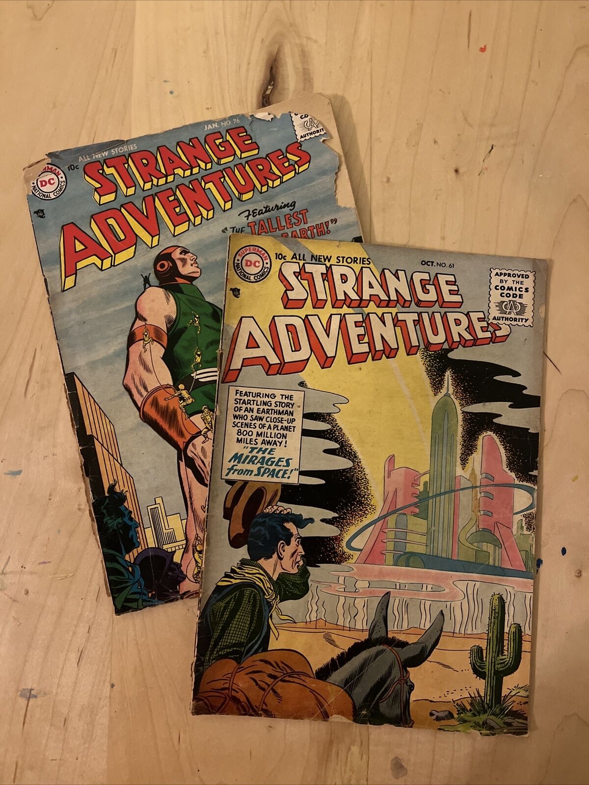Strange Adventures Comic Book Lot Oct No 61 & Jan No 76