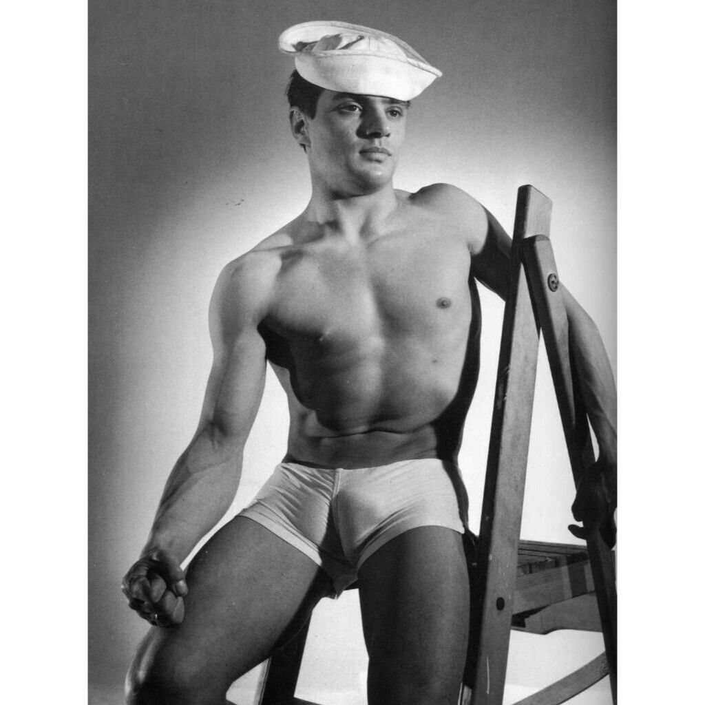 Gay Sailor Man Homosexual Nice Shirtless Guy Man 5x7 Photo Vintage Print 7200B