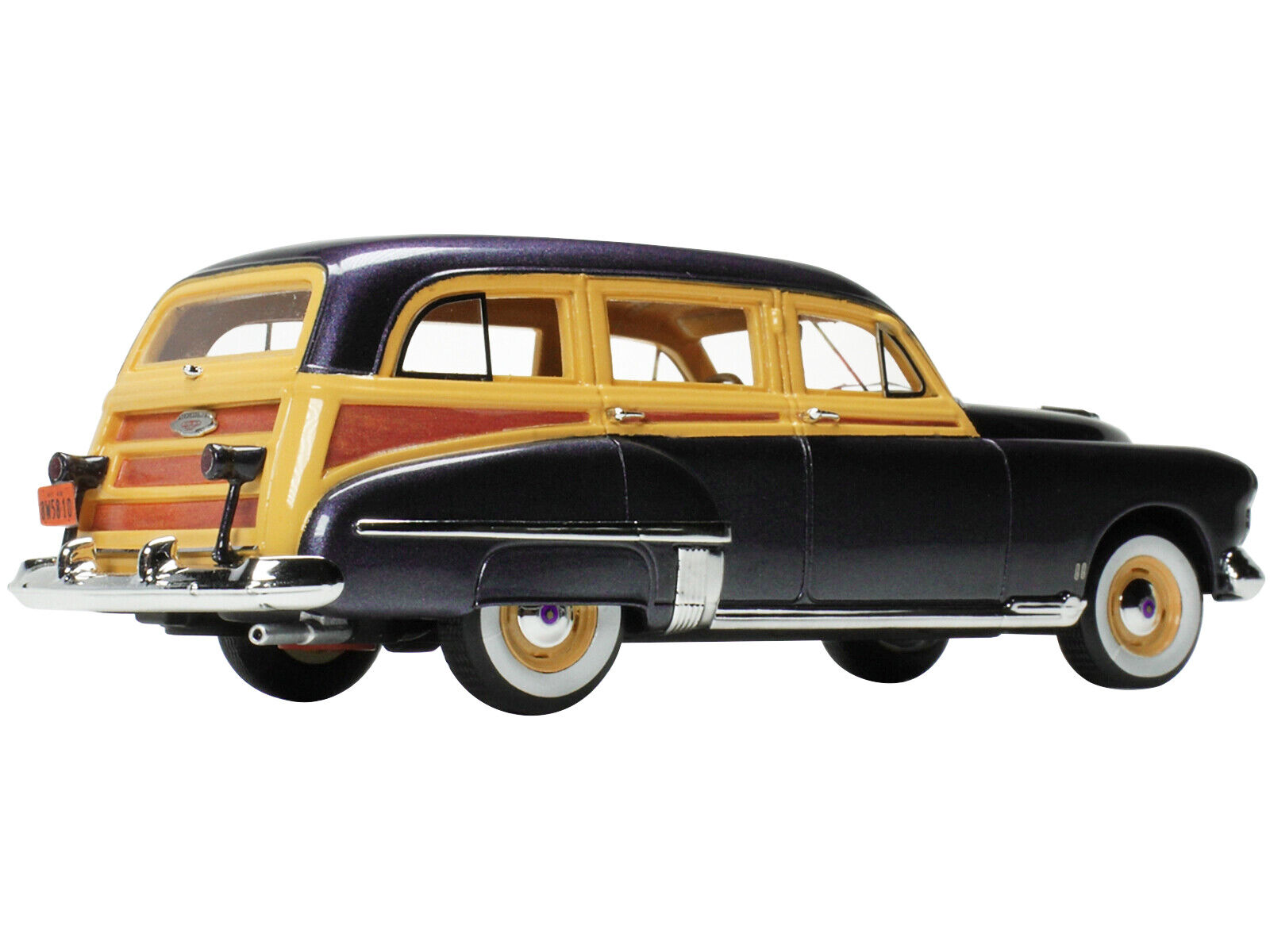 1949 Oldsmobile 88 Station Wagon Nightshade Blue with Cream and Woodgrain Sides