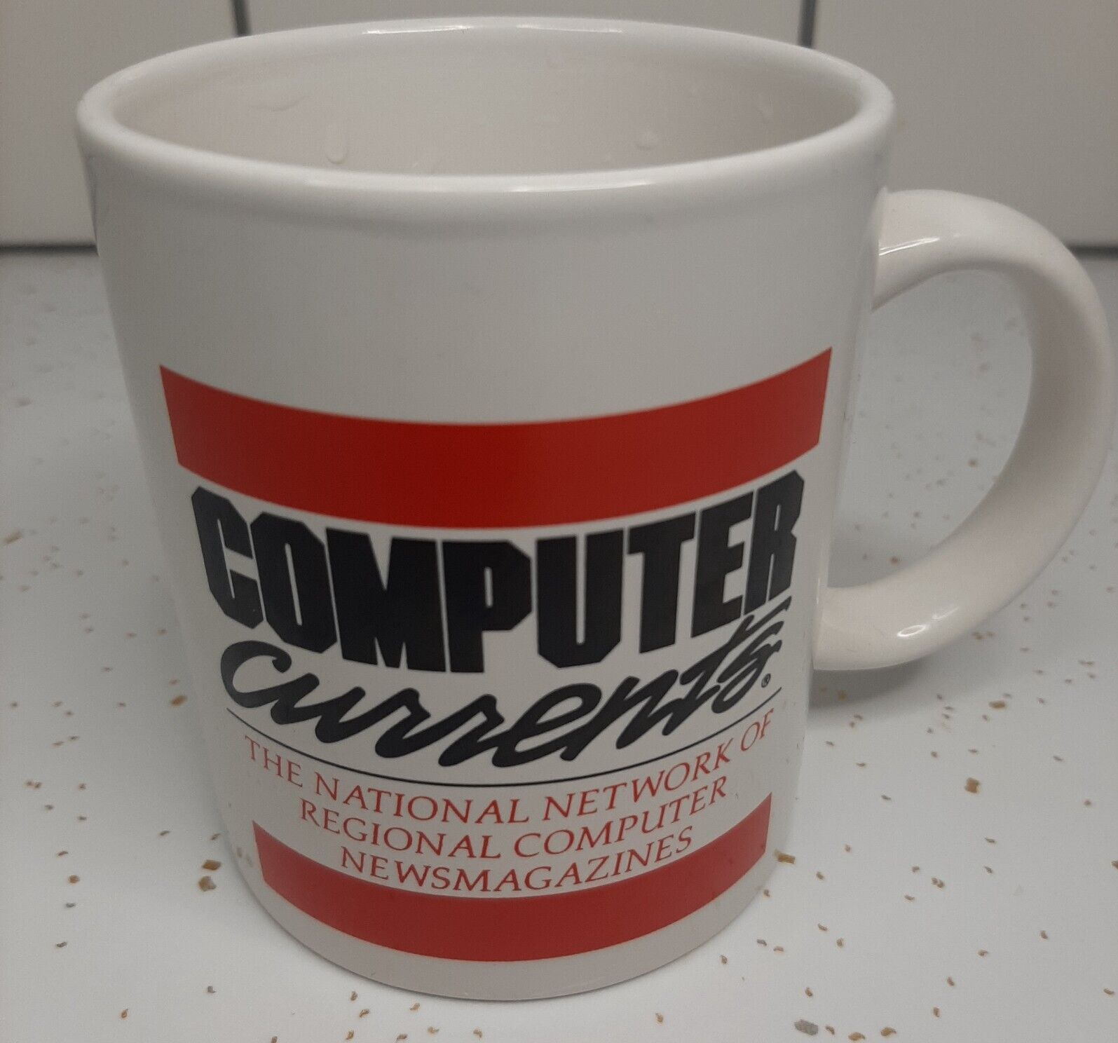 Vintage Computer Currents Mug Regional Computer News Magazines Collectors Cup