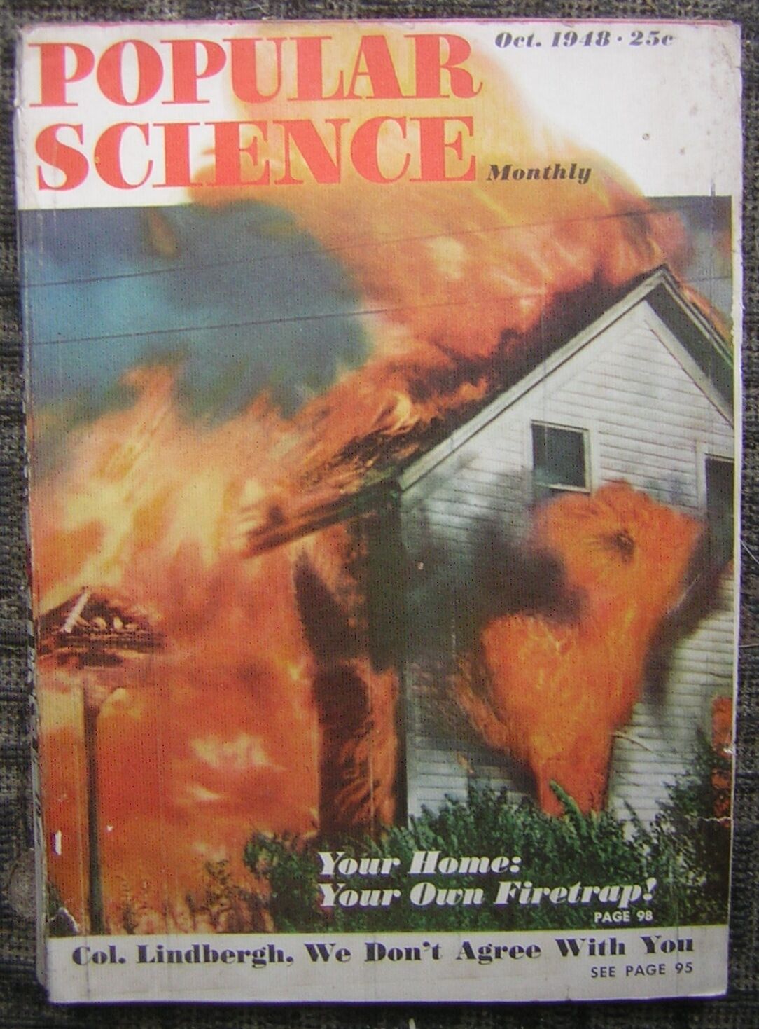 10/1948 Popular Science Monthly - Your Home: Your Own Firetrap - Johnny Lujack