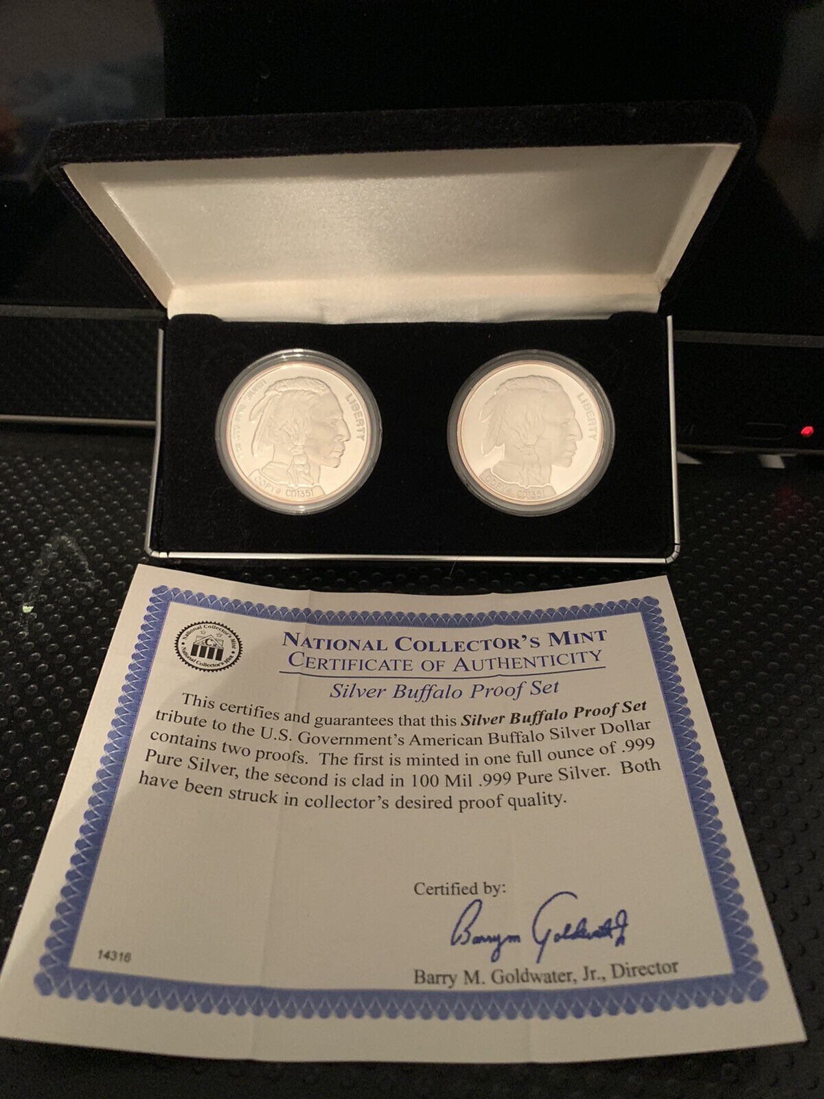 National Collector's Mint 2002 Silver Buffalo 2 Coin Proof Set