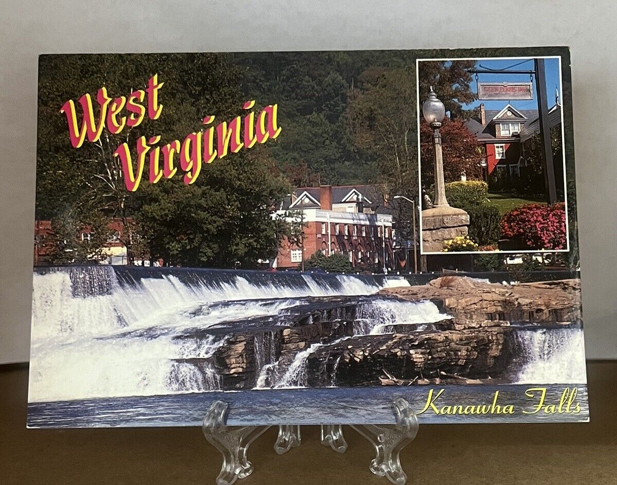 Postcard, Kanawha Falls West Virginia, Glen Ferris Inn, Travern