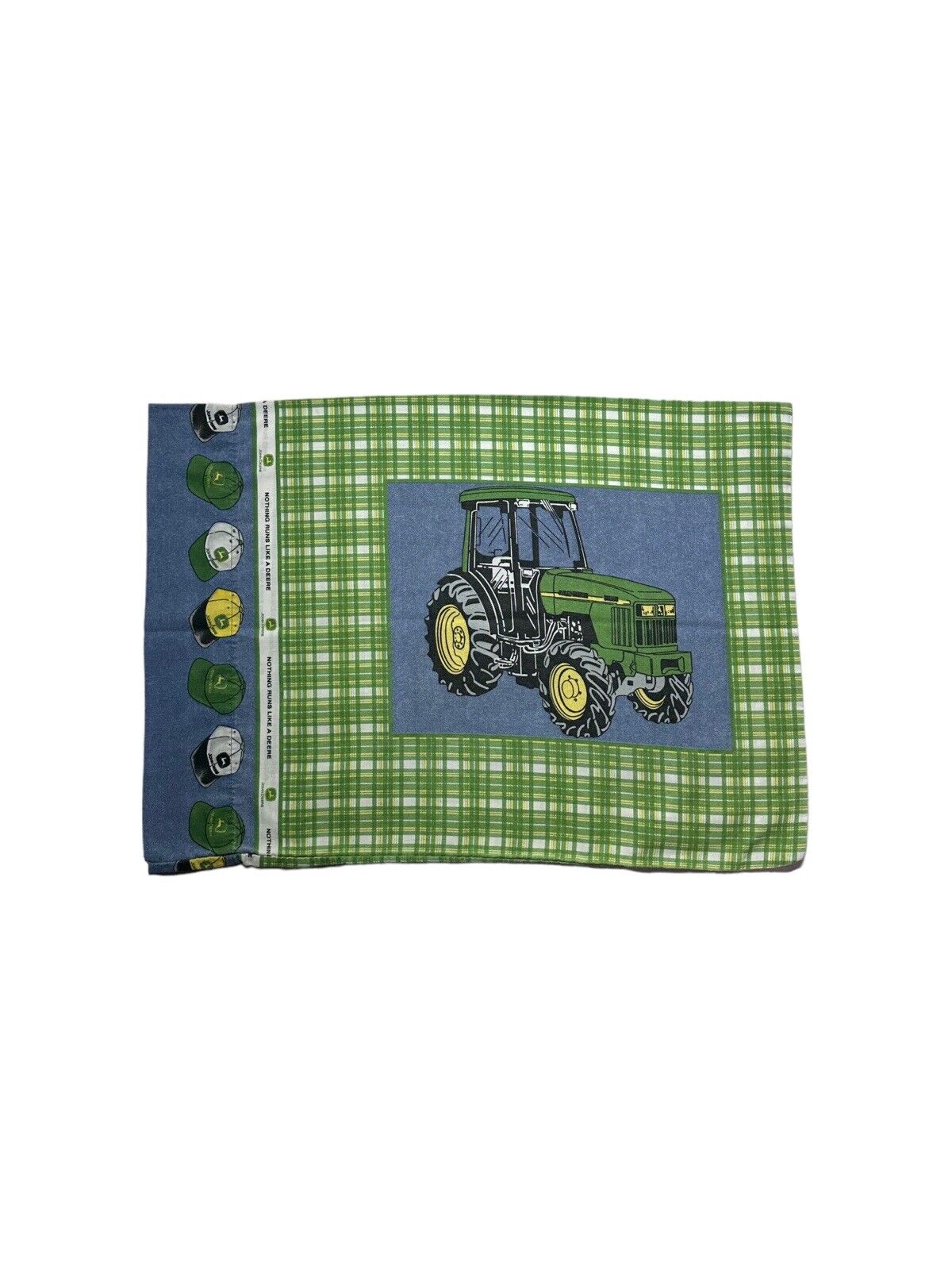 Vintage John Deere Tractor Pillow Case Farmer Farm Standard Pillow Green USA