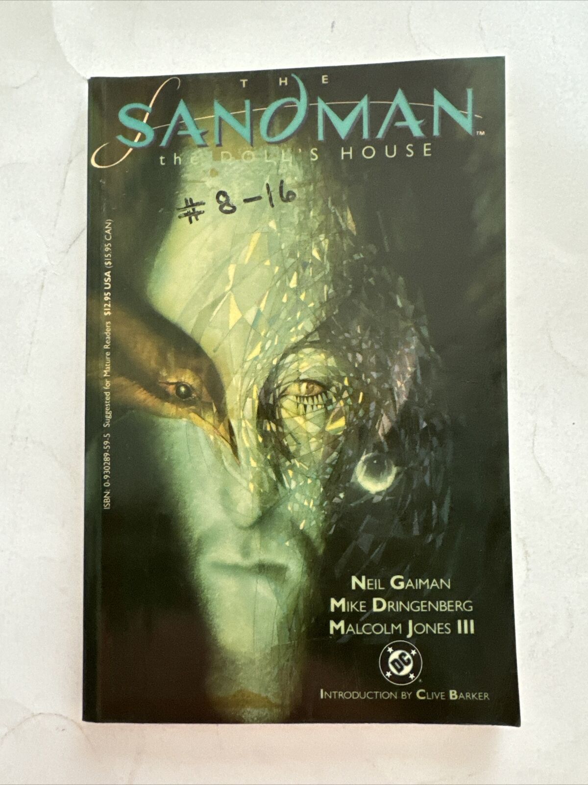The SANDMAN “The Dolls House” DC Soft Cover #8-16  Writing On Cover