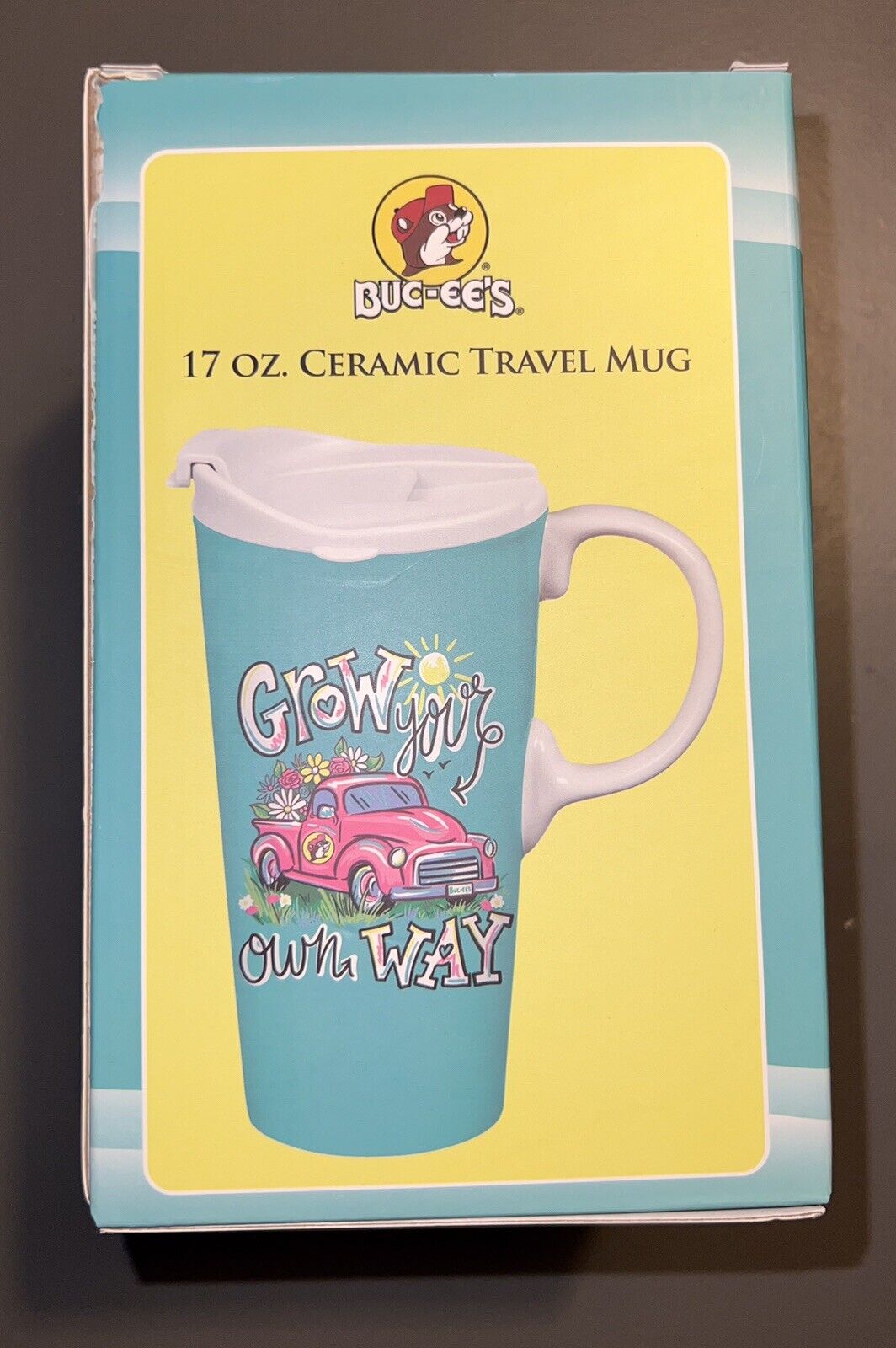 Buc-ee’s Ceramic Travel Mug New 17 oz.