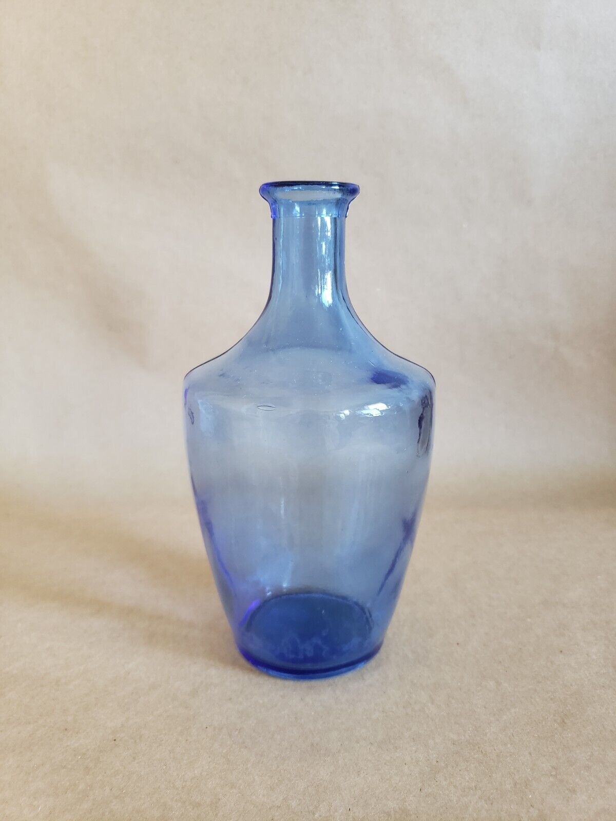 Vintage Soviet Bottle Graphene Blue Colored Glass USSR