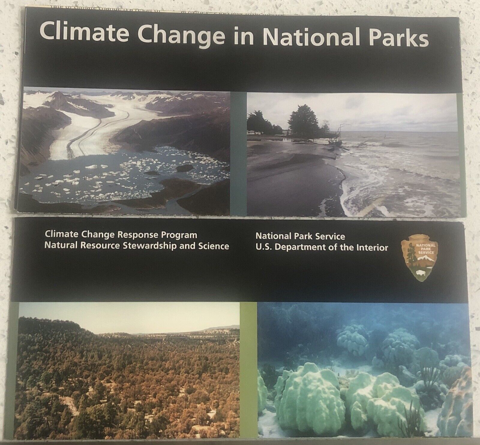 Climate Change in National Parks NP Brochure Map NPS Guide 2023.