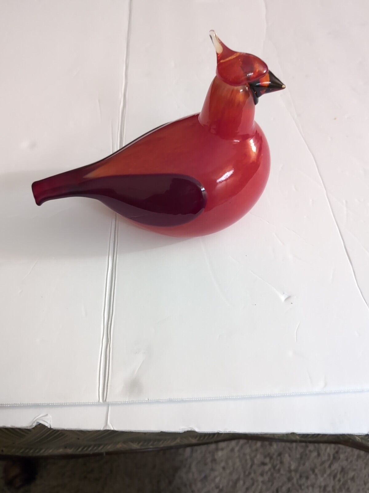 ilttala Glass Bird by Oiva Toikka Red Cardinal