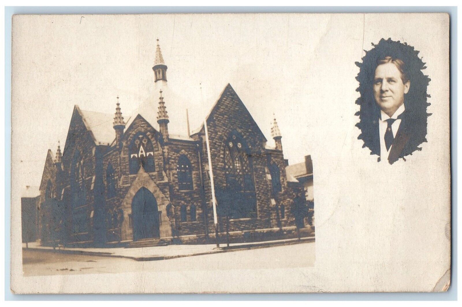 c1910's Centenary Sunday School Church Newark New Jersey NJ RPPC Photo Postcard