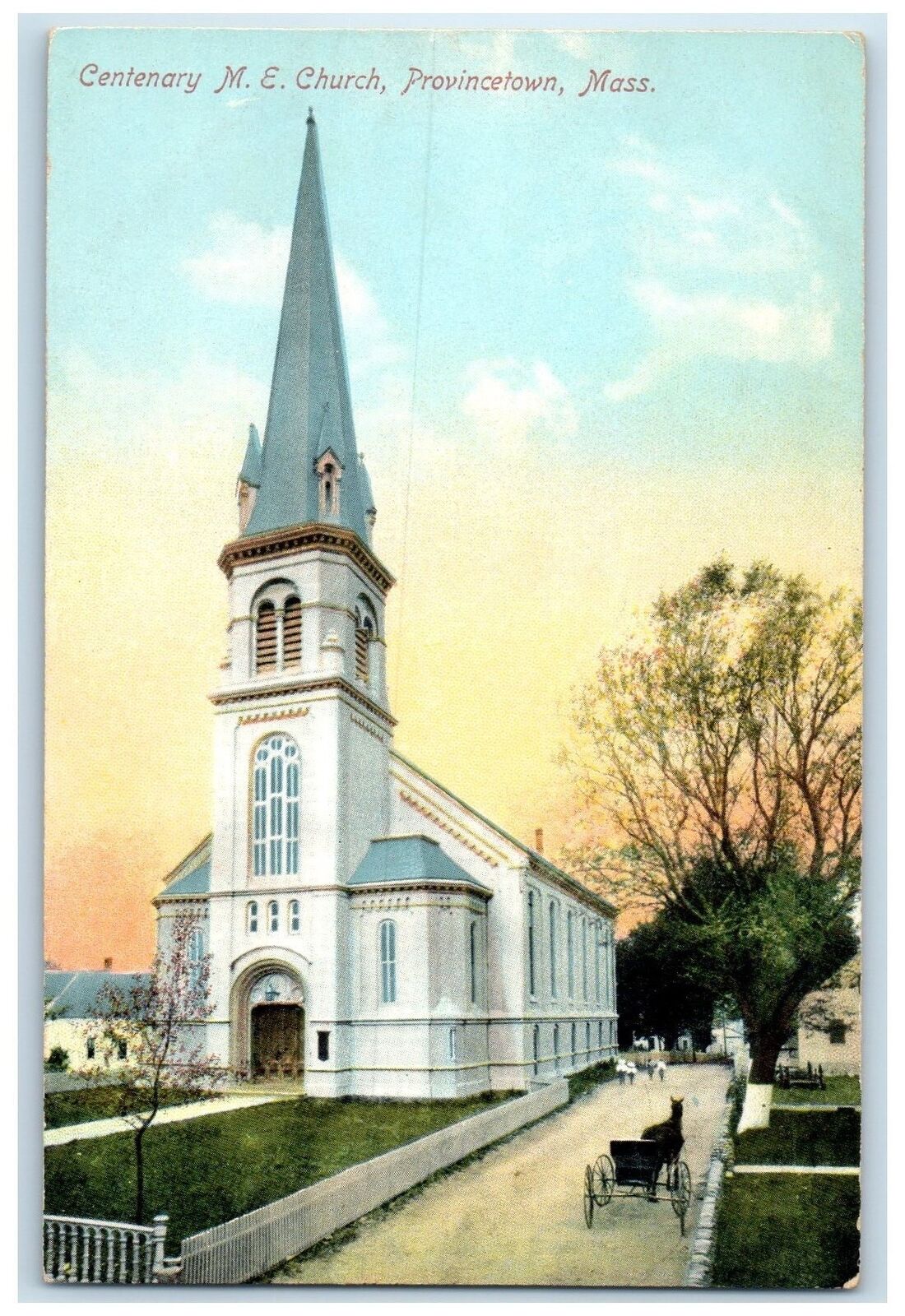 c1910's Centenary Methodist Episcopal Church Exterior Provincetown MA Postcard