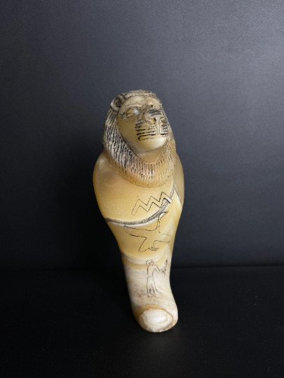 One Of A Kind SEKHMET as a lion made from the Unique Real Alabaster stone