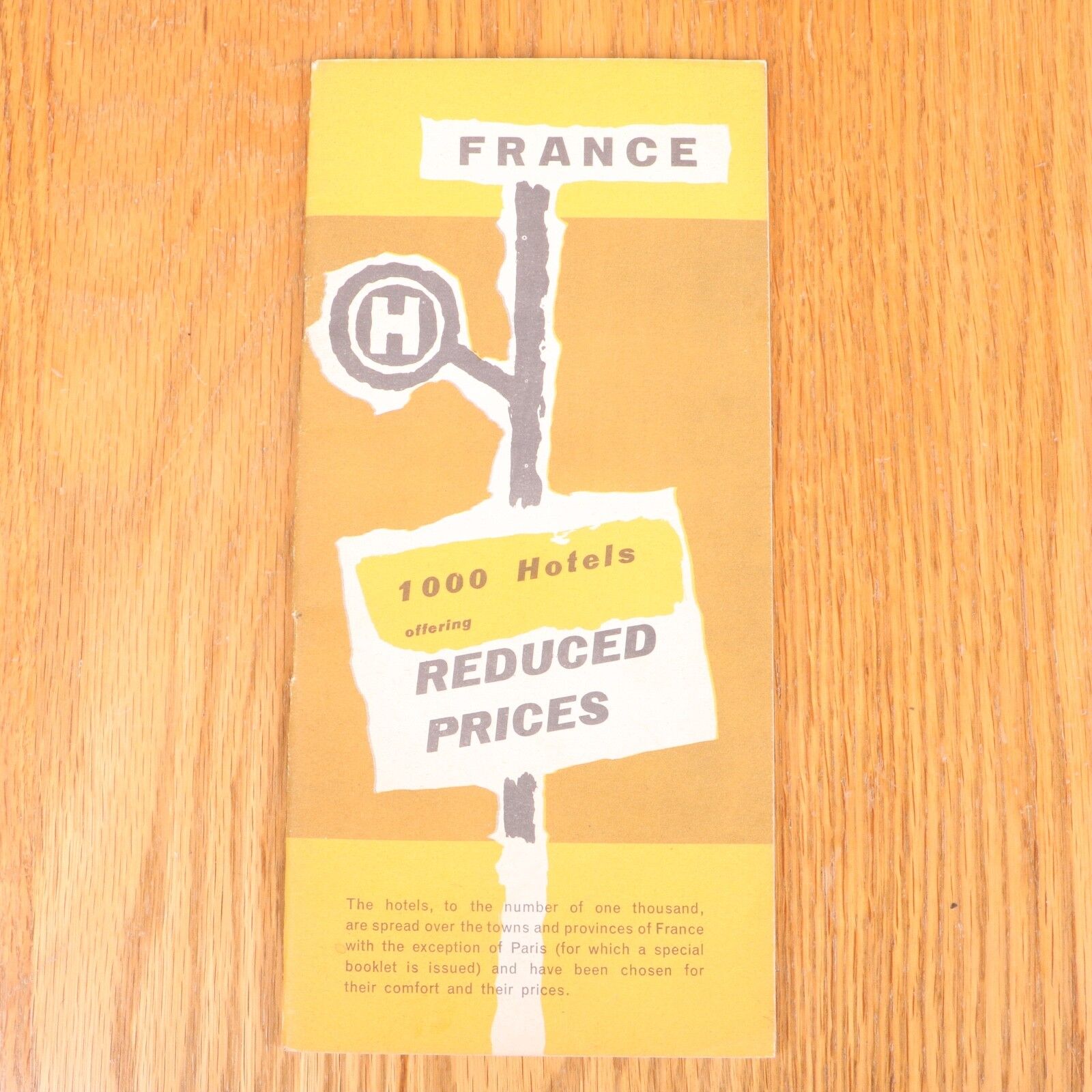 Vintage 1957 France Hotel Guide Brochure Booklet
