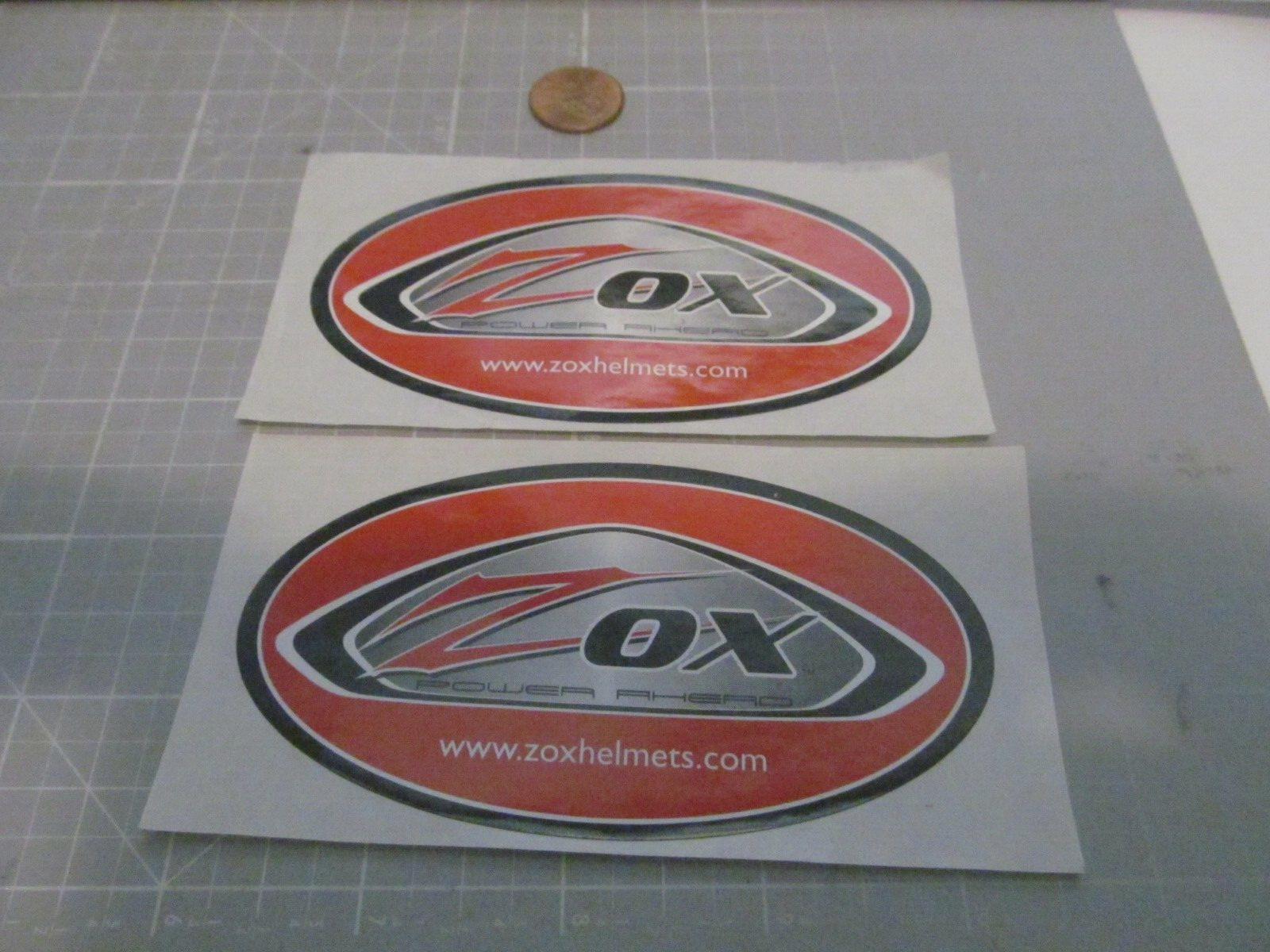 X2 RED ZOX Sticker / Decal ORIGINAL RACING OLD STOCK