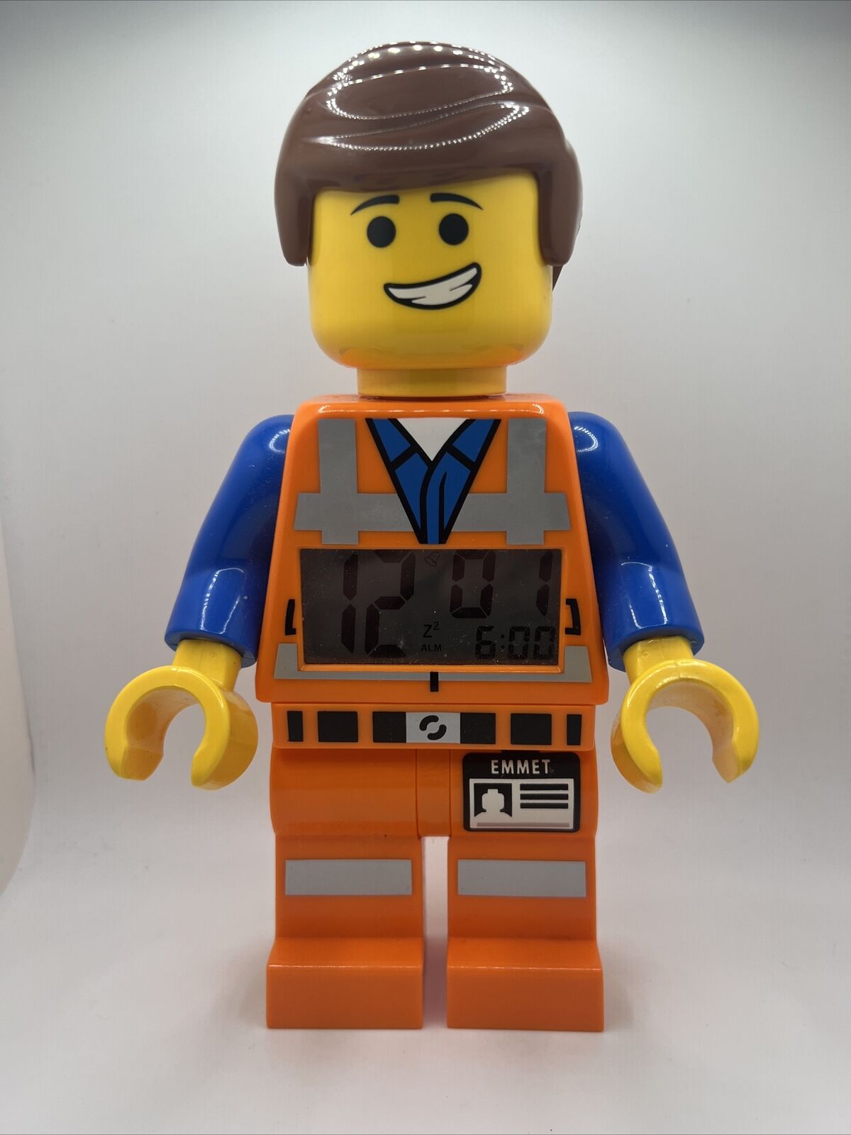 2014 Lego - The Lego Movie - Emmet - Digital Alarm Clock 9” Lights Up RETIRED