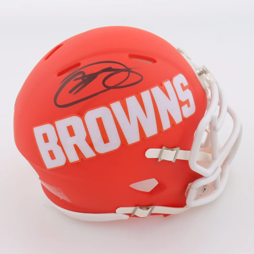 Odell Beckham Jr. Signed Browns Amp Alternate Speed Mini Helmet (JSA)