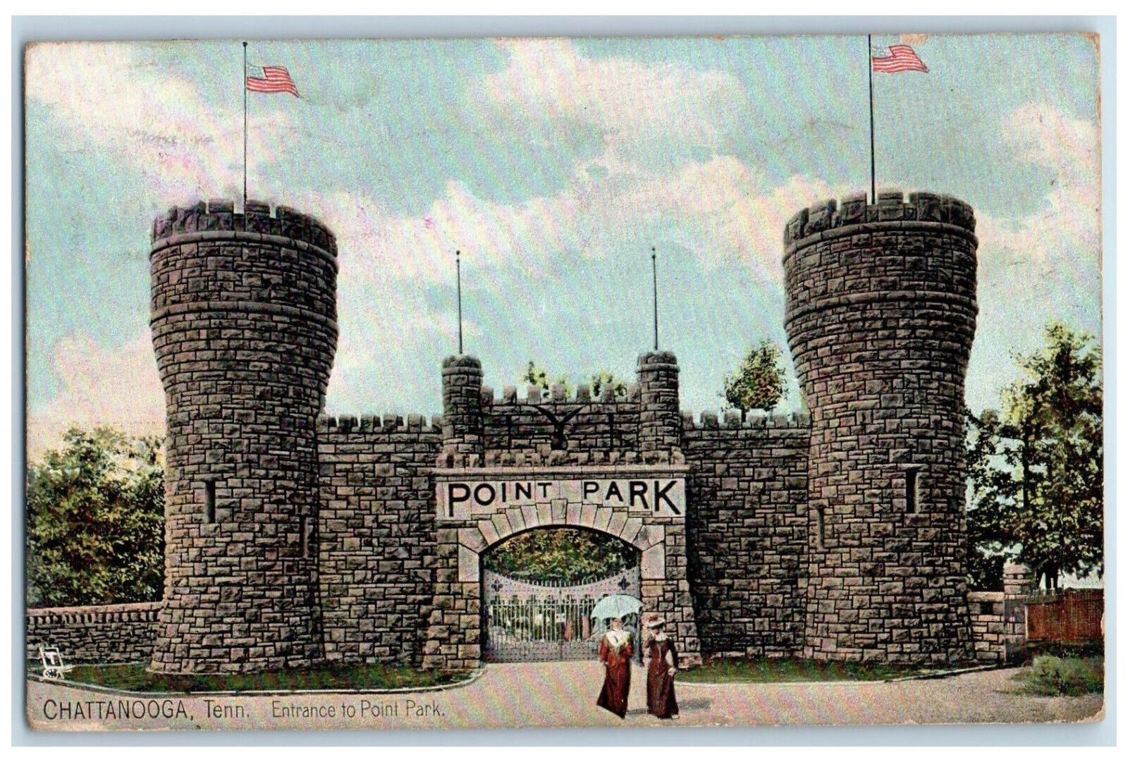 1908 Entrance To Point Park Chattanooga Tennessee TN Tuck\'s Antique Postcard