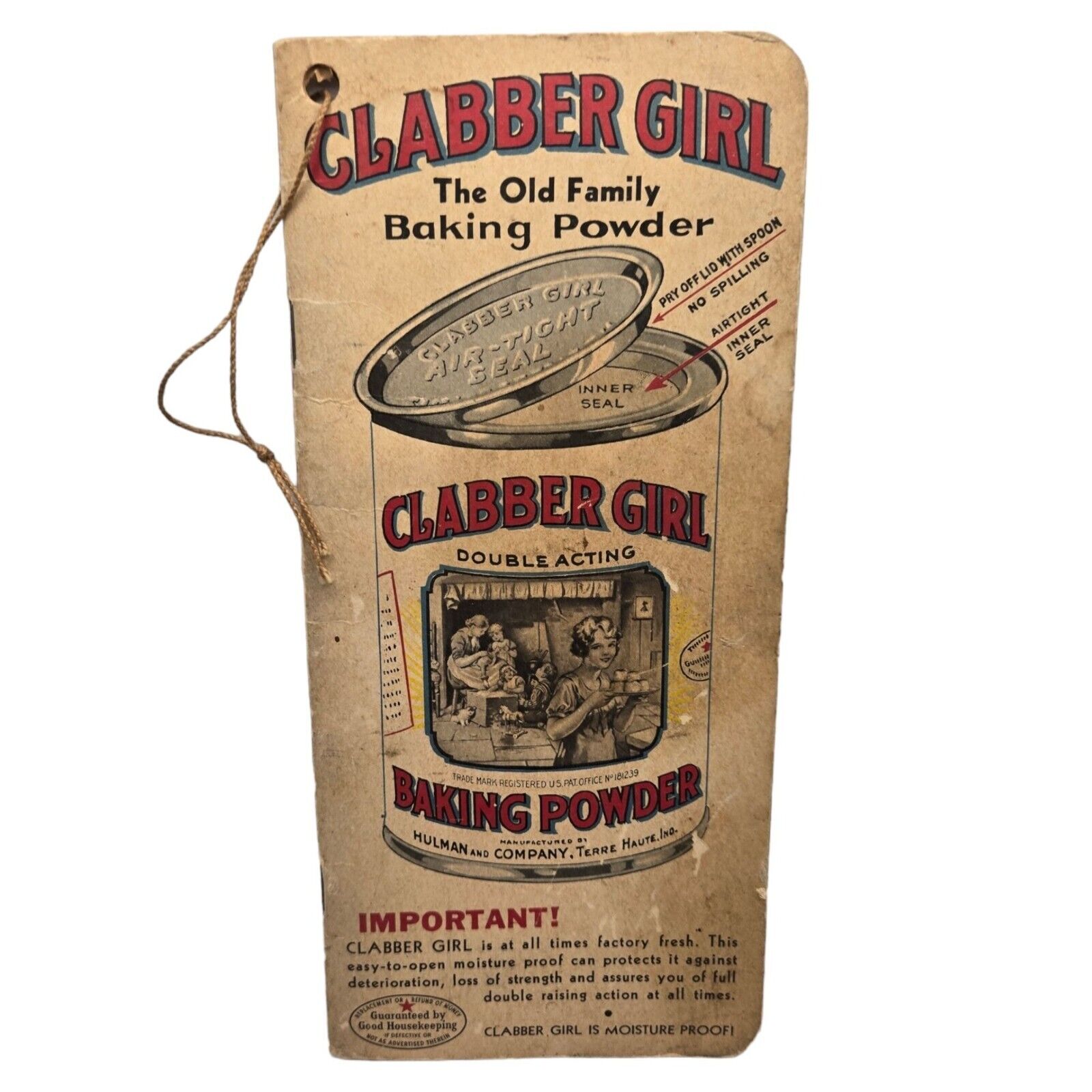 Clabber Girl Baking Powder Advertising Notebook Notepad Book Booklet Vintage
