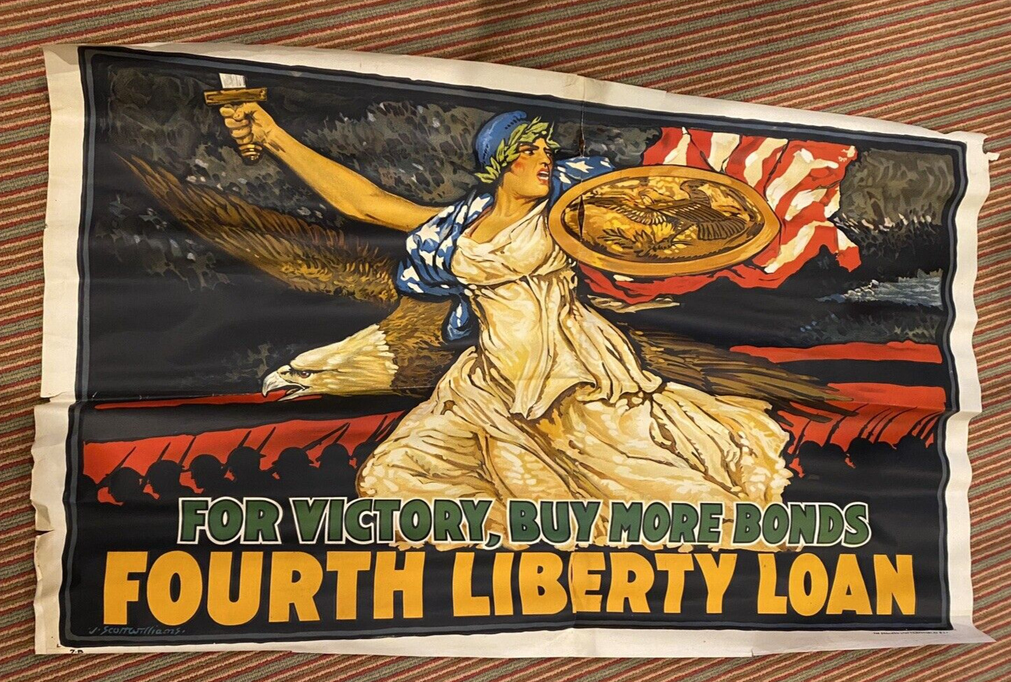 WWI For Victory Buy More Bonds Fourth Liberty Poster 40x60 John Scott Williams