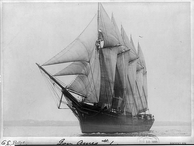 Gov Ames #1,American sailing ships,boats,fecit,Brooklyn,Charles Bolles,c1895