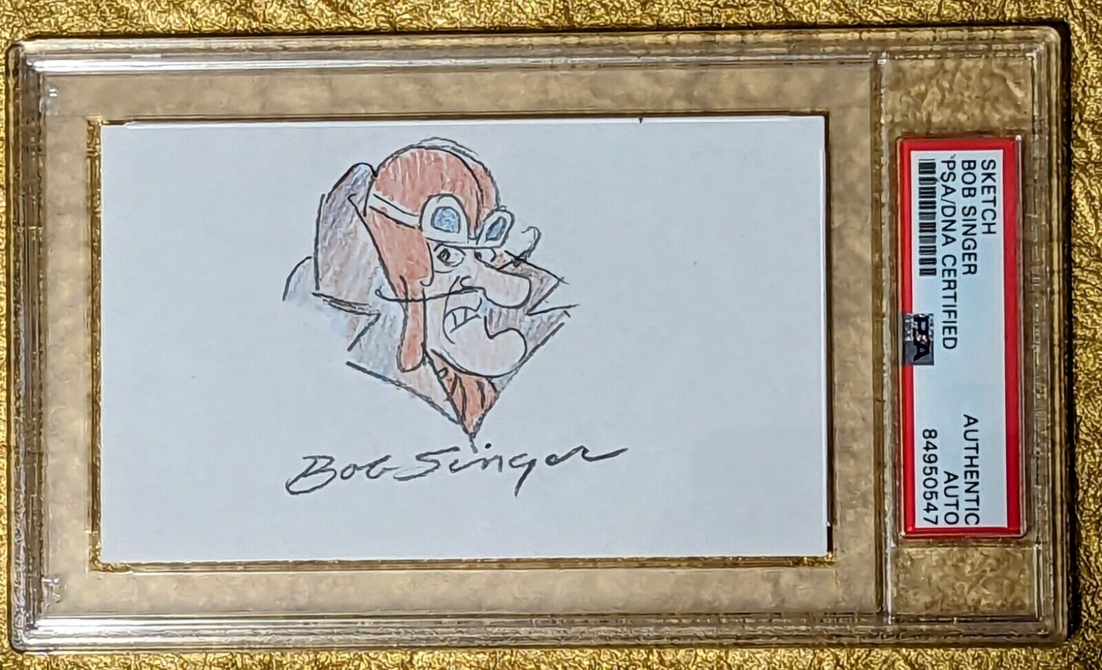 Bob Singer Sketch Hanna-Barbera Autograph Signed Hand Drawn Dread Baron 