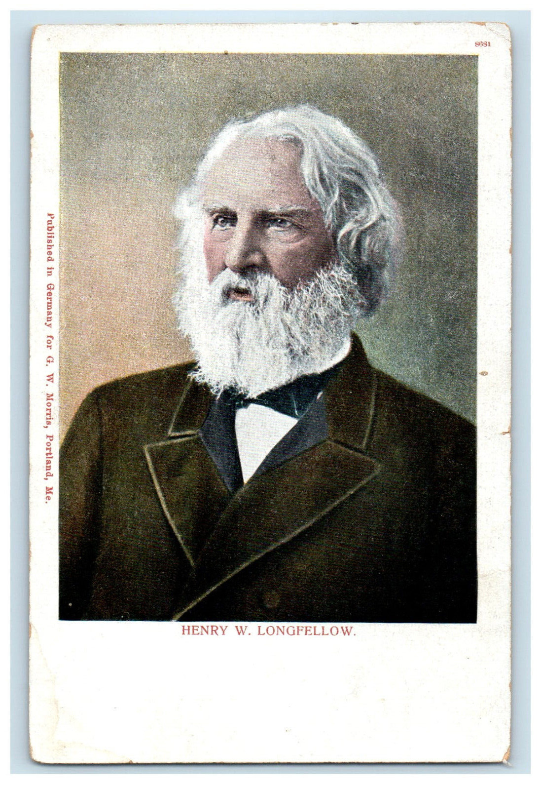 c1900s Henry M Longfellow American Poet PMC Antique Unposted Postcard