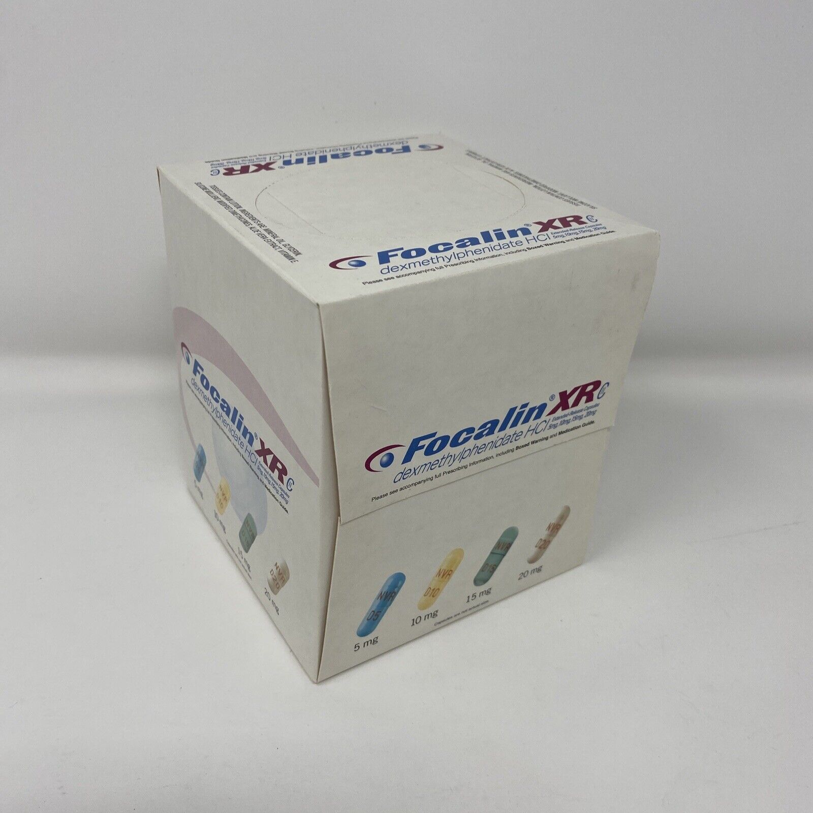 Vintage Focalin XR Tissue Box Pharmaceutical Pharm Rep 2007