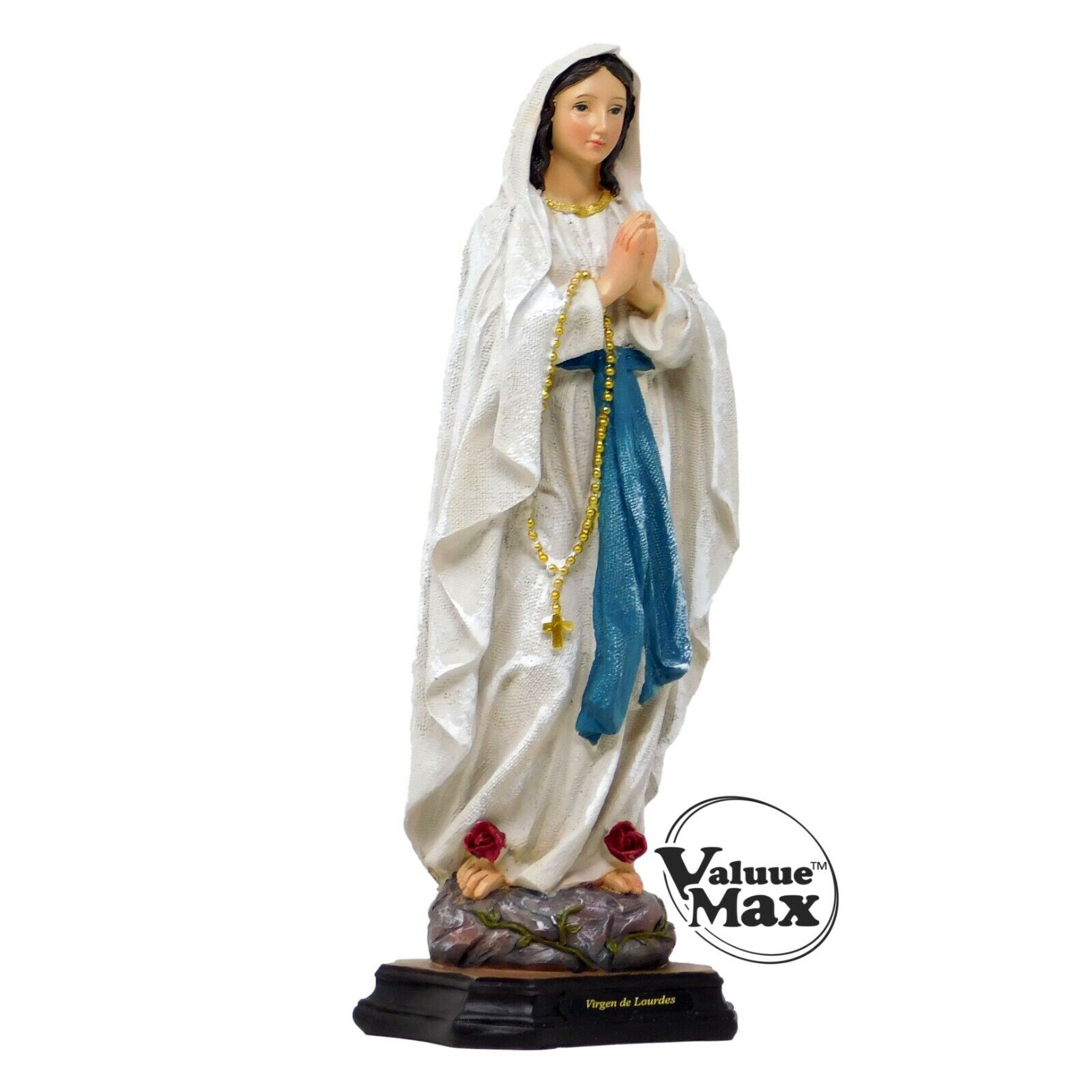 ValuueMax™ Our Lady of Lourdes Statue, Finely Detailed Resin, 12 Inch Tall