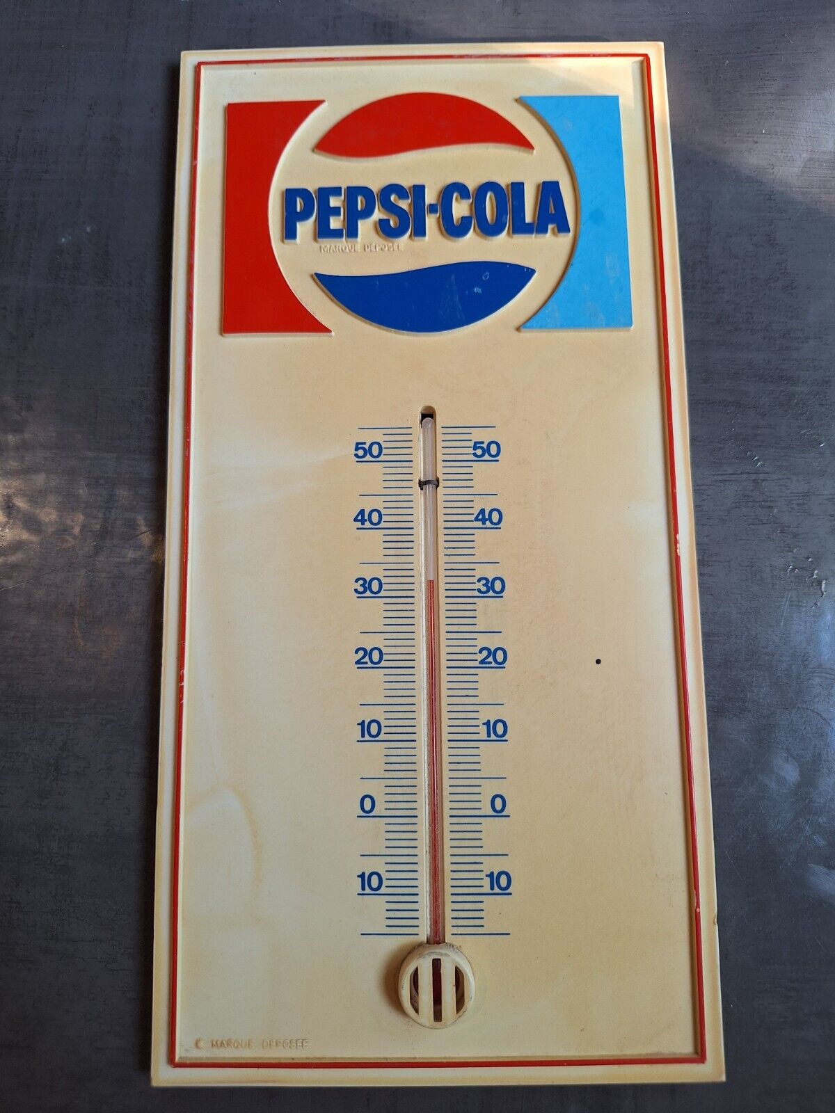 Vintage Pepsi Cola Advertising Thermometer 