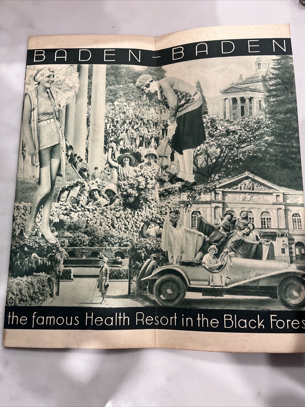 1920’s Booklet Tourism Baden-Baden Germany Health Resort Black Forest