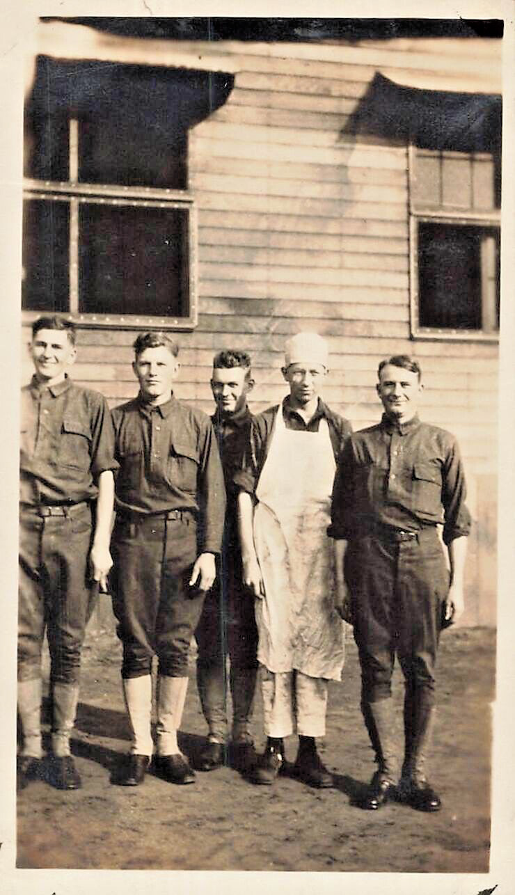 Johnston Iowa~Young soldiers at Camp Dodge Military Base~1920s Photograph 11A