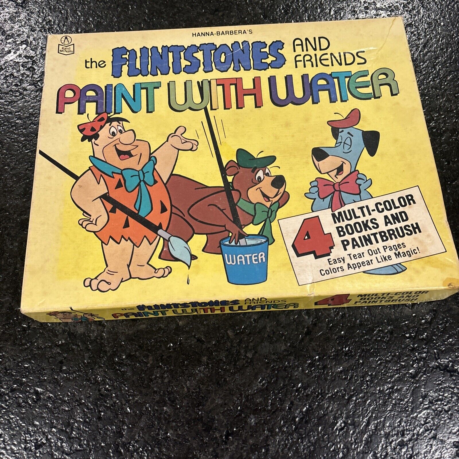 Hanna-Barbera's Flintstones And Friends Paint with Water Set Of 4 Vintage Vtg