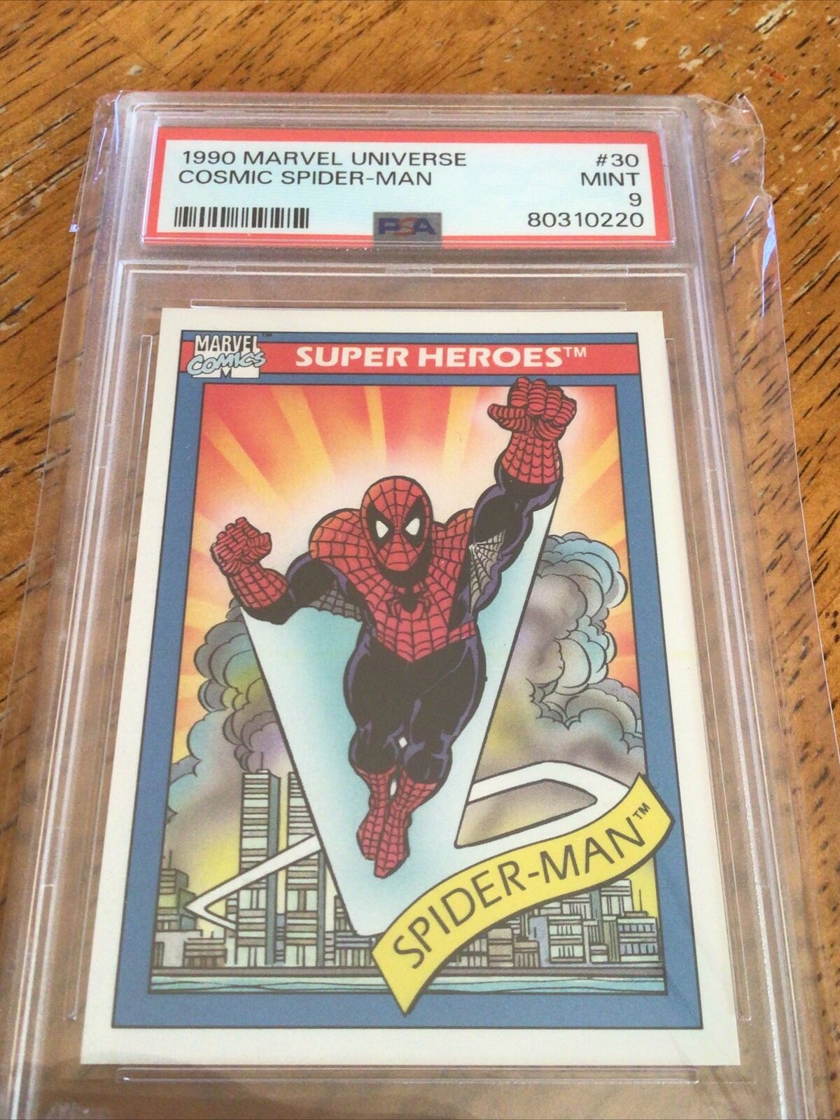 1990 Marvel Universe Cosmic Spider Man #30 PSA 9 Mint Fresh Case 