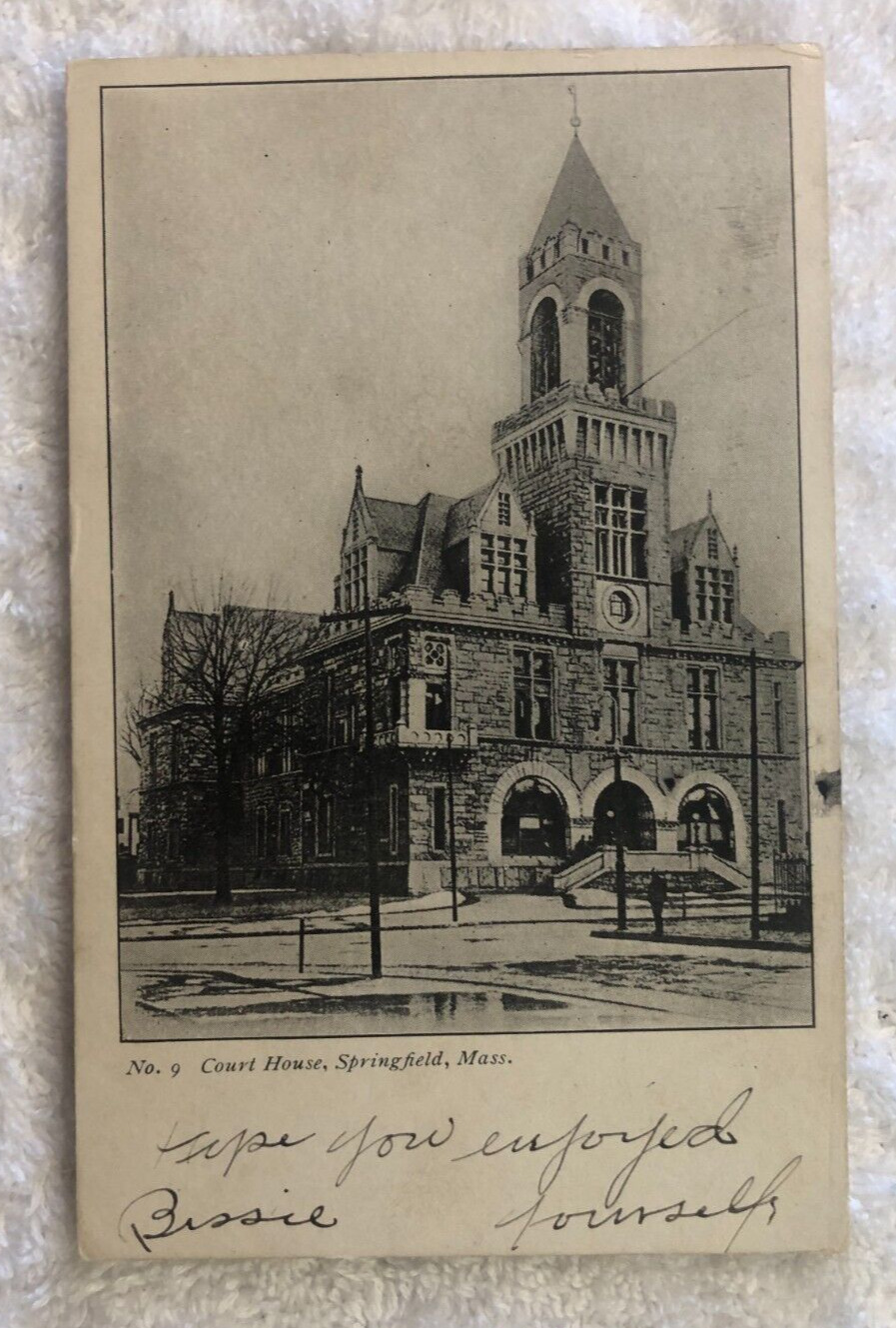 Springfield MA-Massachusetts, Court House, Post Card, Posted 1906