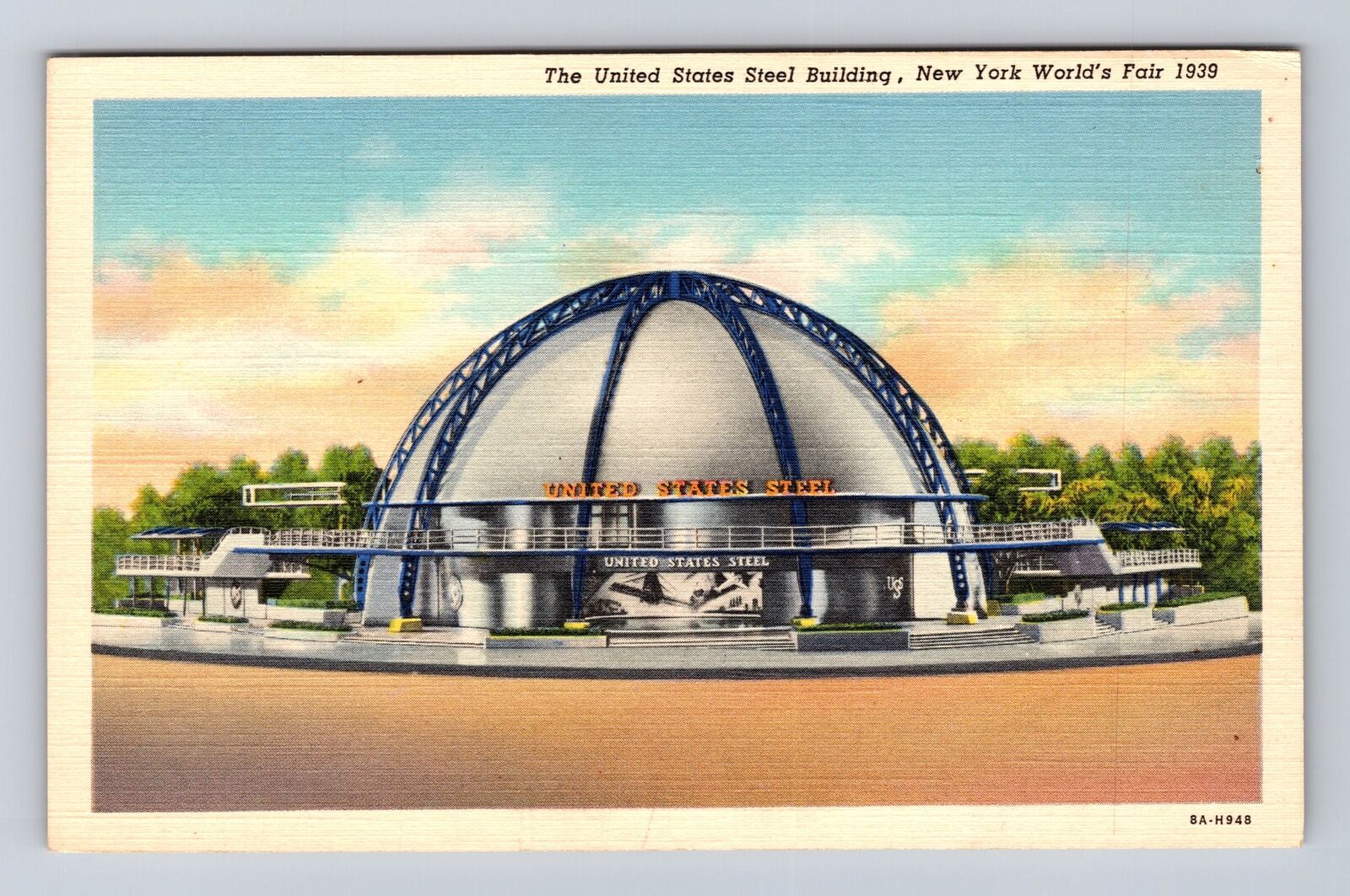 New York City NY-New York, US Steel, World's Fair 1939, Vintage History Postcard
