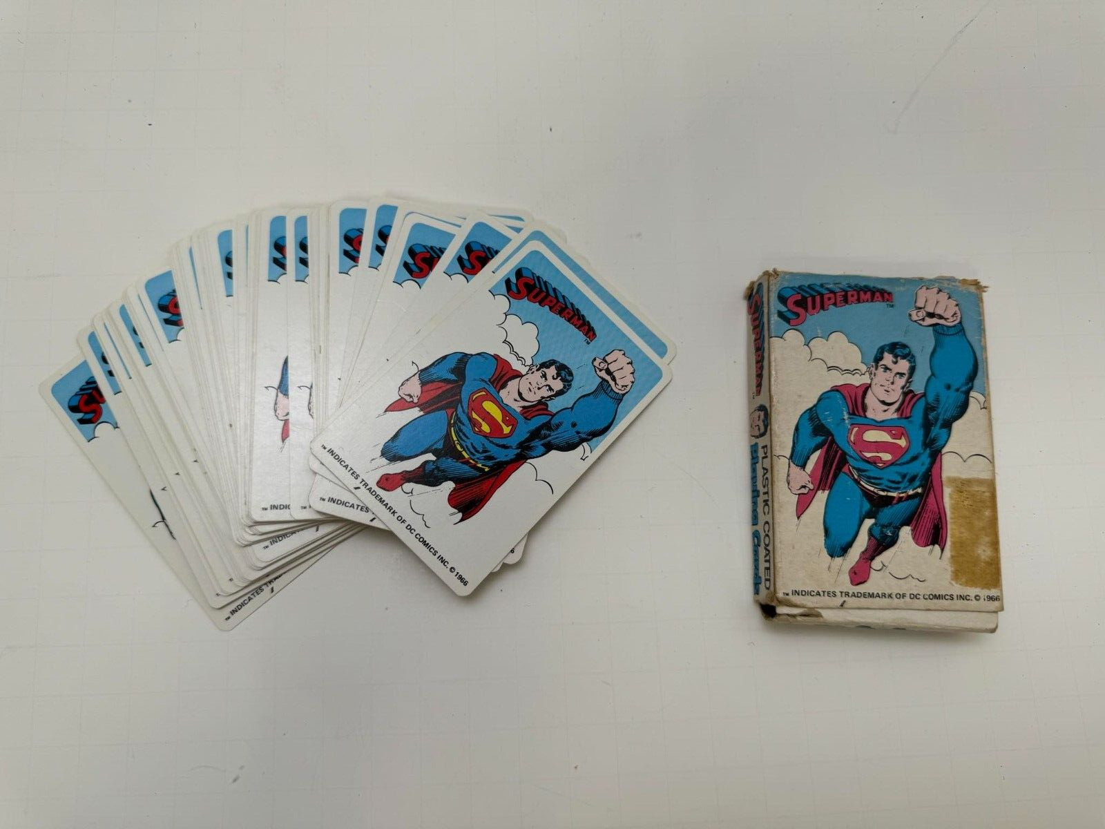 1966 Superman Playing Cards Rare DC Comics version MISSING ONE QUEEN