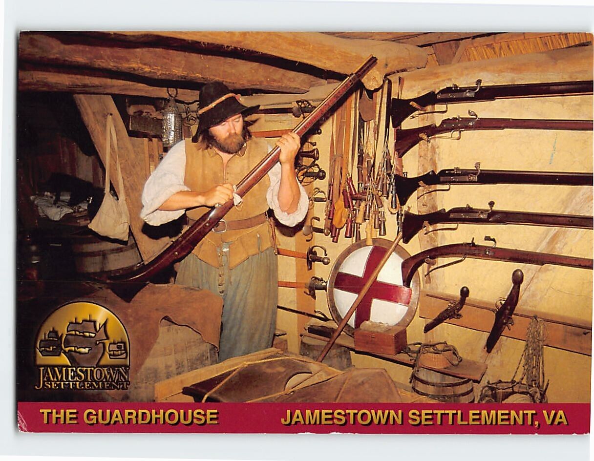 Postcard The Guardhouse Jamestown Settlement Jamestown Virginia USA