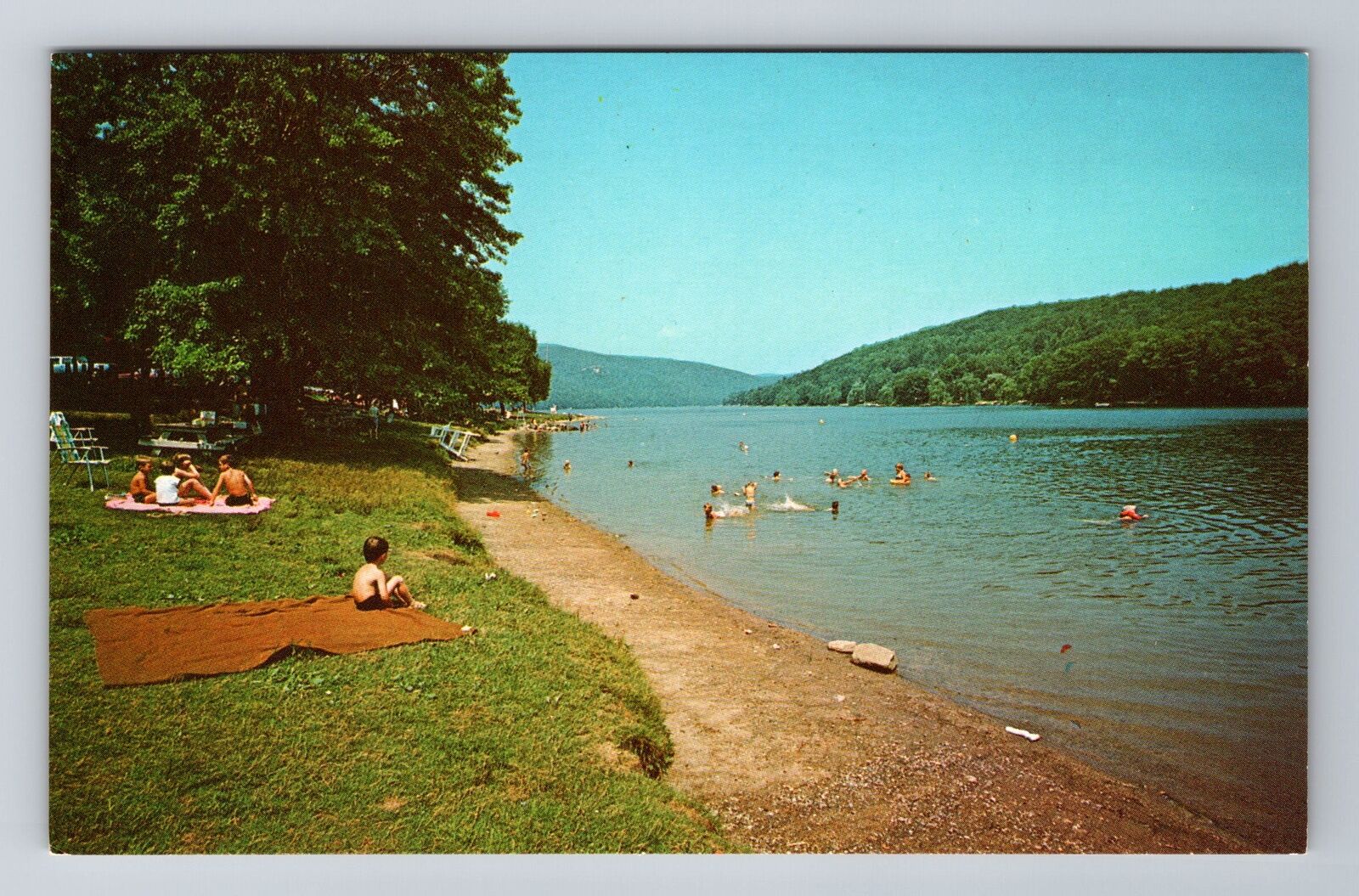 New Fairfield CT-Connecticut, Squantz Pond State Park, Antique Vintage Postcard