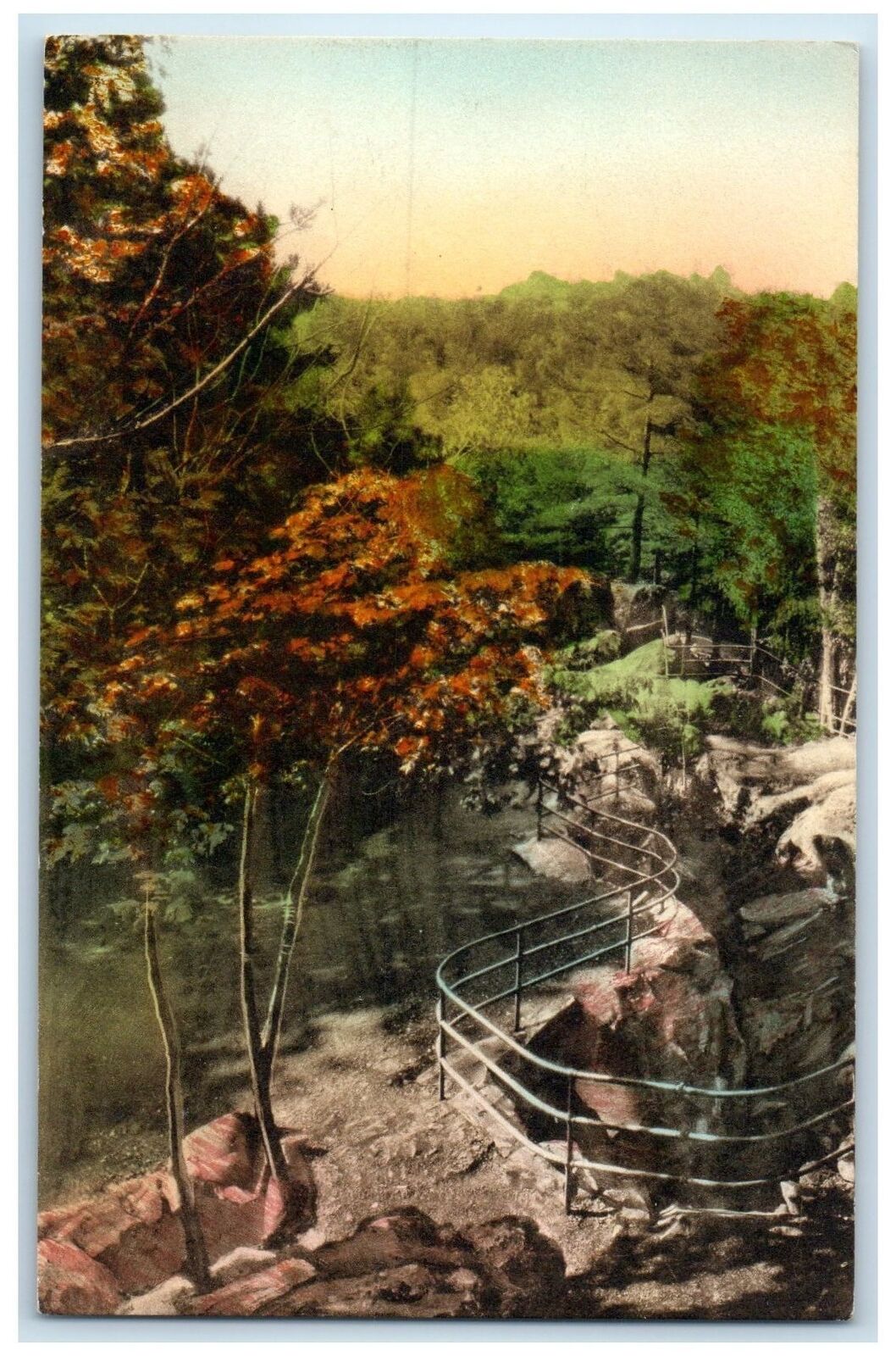 c1940's Glacial Kettles Dalles Of The St. Croix Taylor Falls Minnesota Postcard