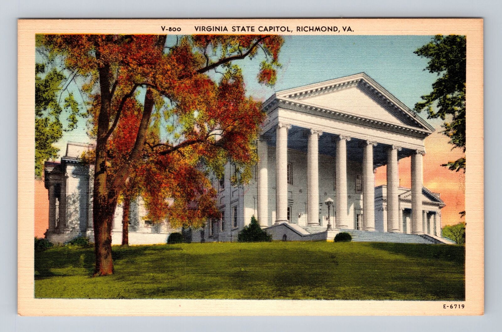 Richmond VA-Virginia, Virginia State Capitol, Antique, Vintage Postcard