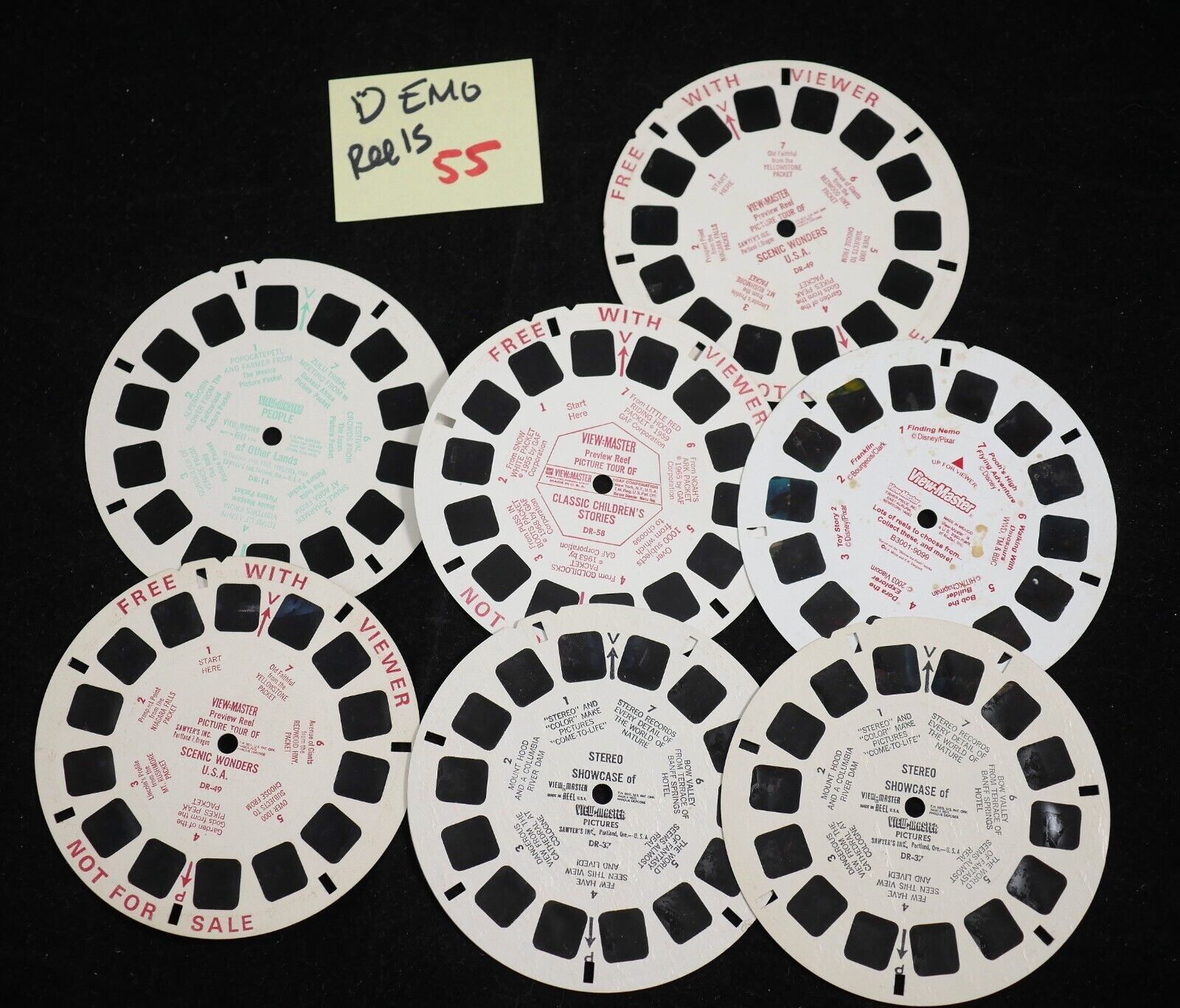 5x View-Master DEMO Preview Demonstration Reels DR14 DR49 DR58 DR37