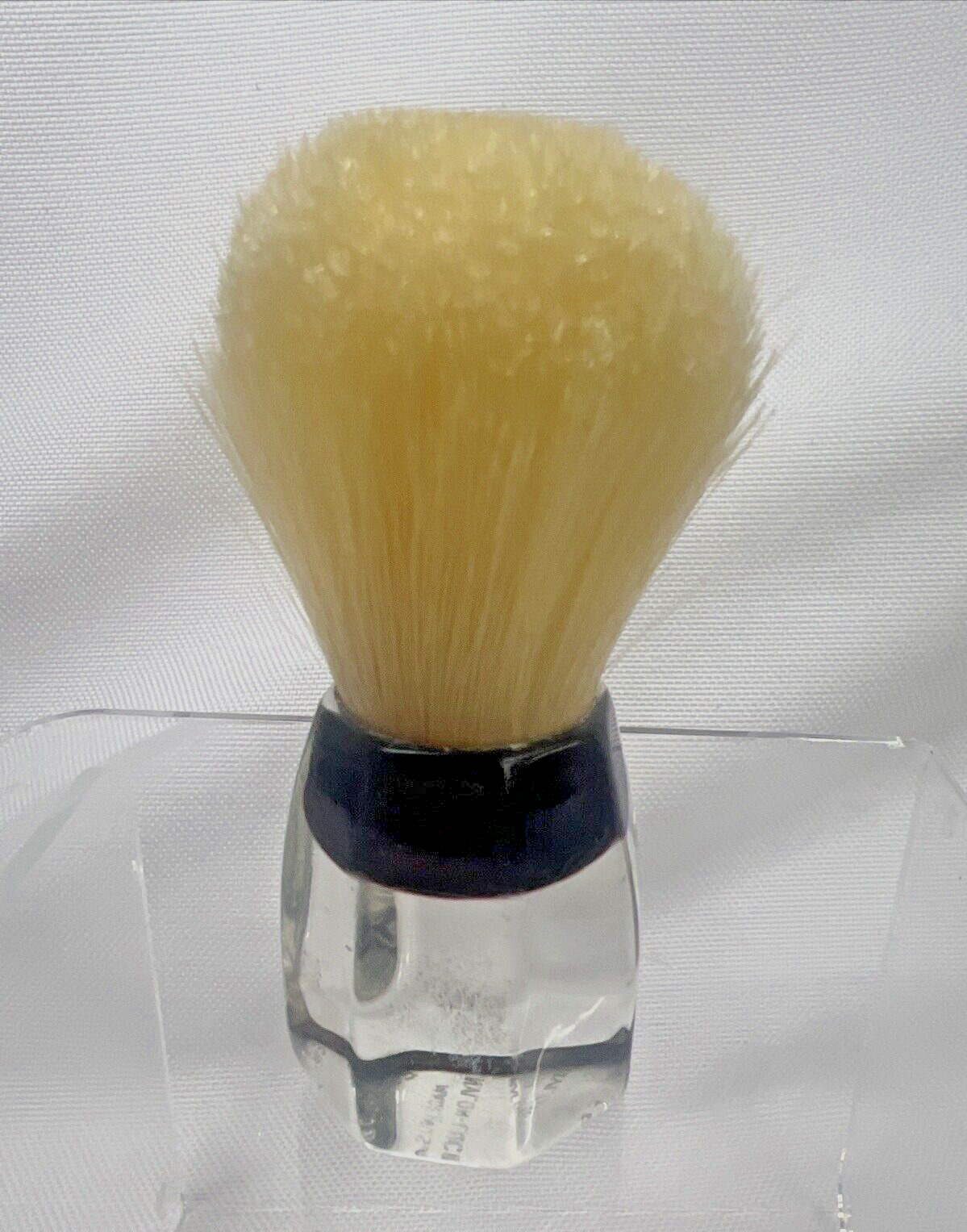 Vintage Ever Ready Clear Lucite Shaving Brush 100% Nylon 500N Made in USA Unused