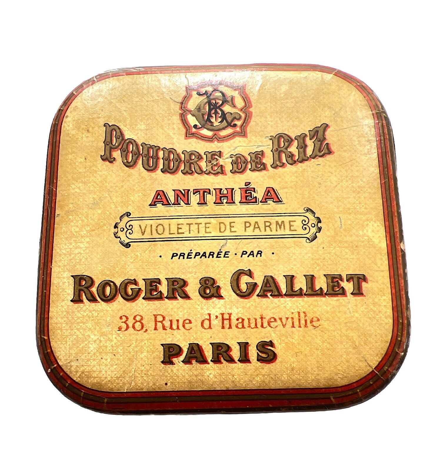 Vintage 1930 Roger & Gallet. face powder box, Poudre de Riz Anthea