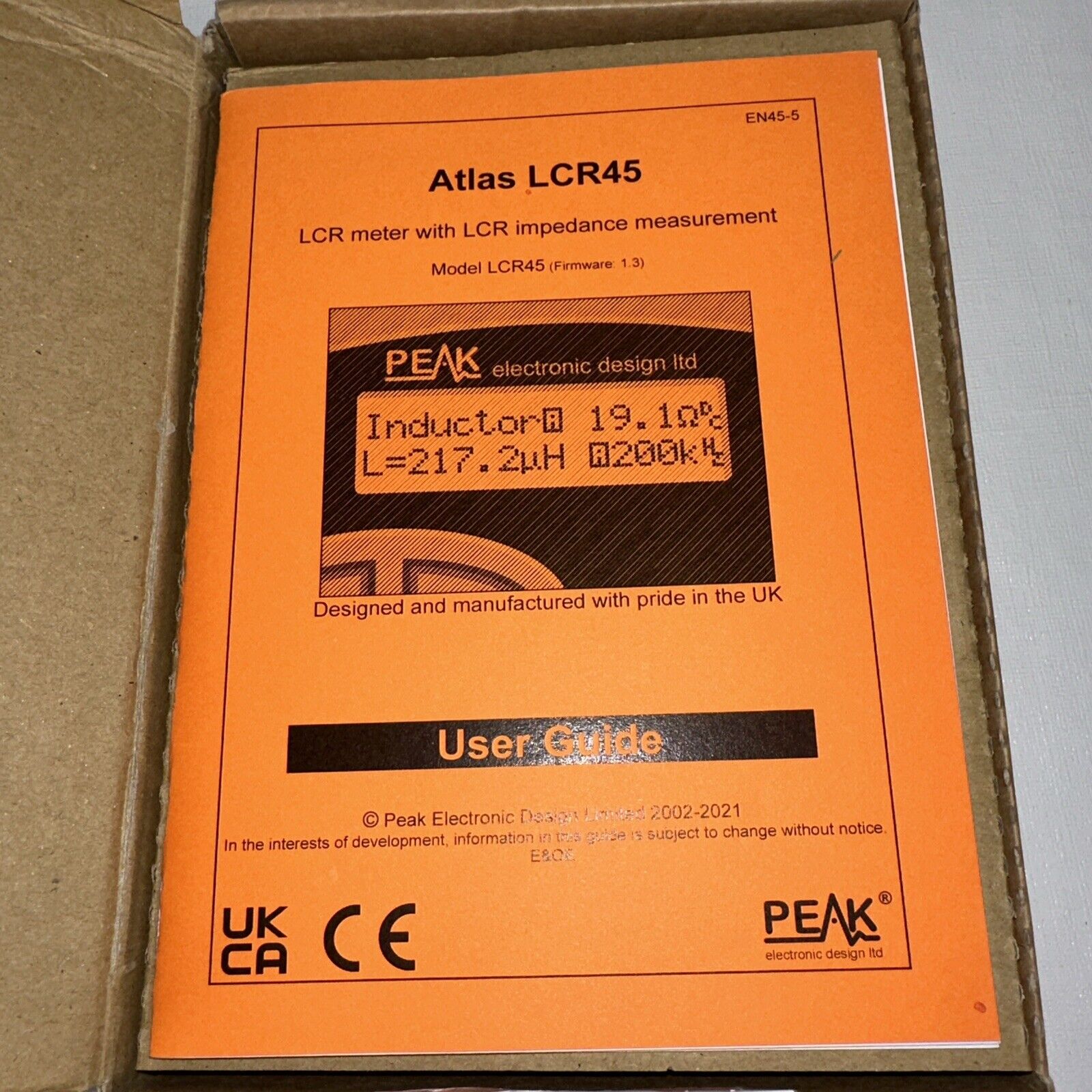LCR45 Atlas Passive Component Impedance Analyser (Model LCR45) PEAK ELECTRONICS
