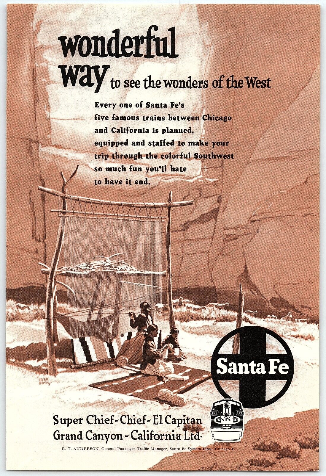 1950s UNION PACIFIC RAILROAD WONDERS OF THE WEST ADVERTISING PRINT AD Z5775