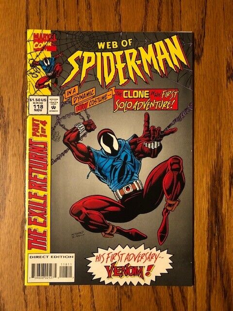 Web of Spider-Man #118 Direct Edition Marvel 1994 1st Clone Scarlet Spider
