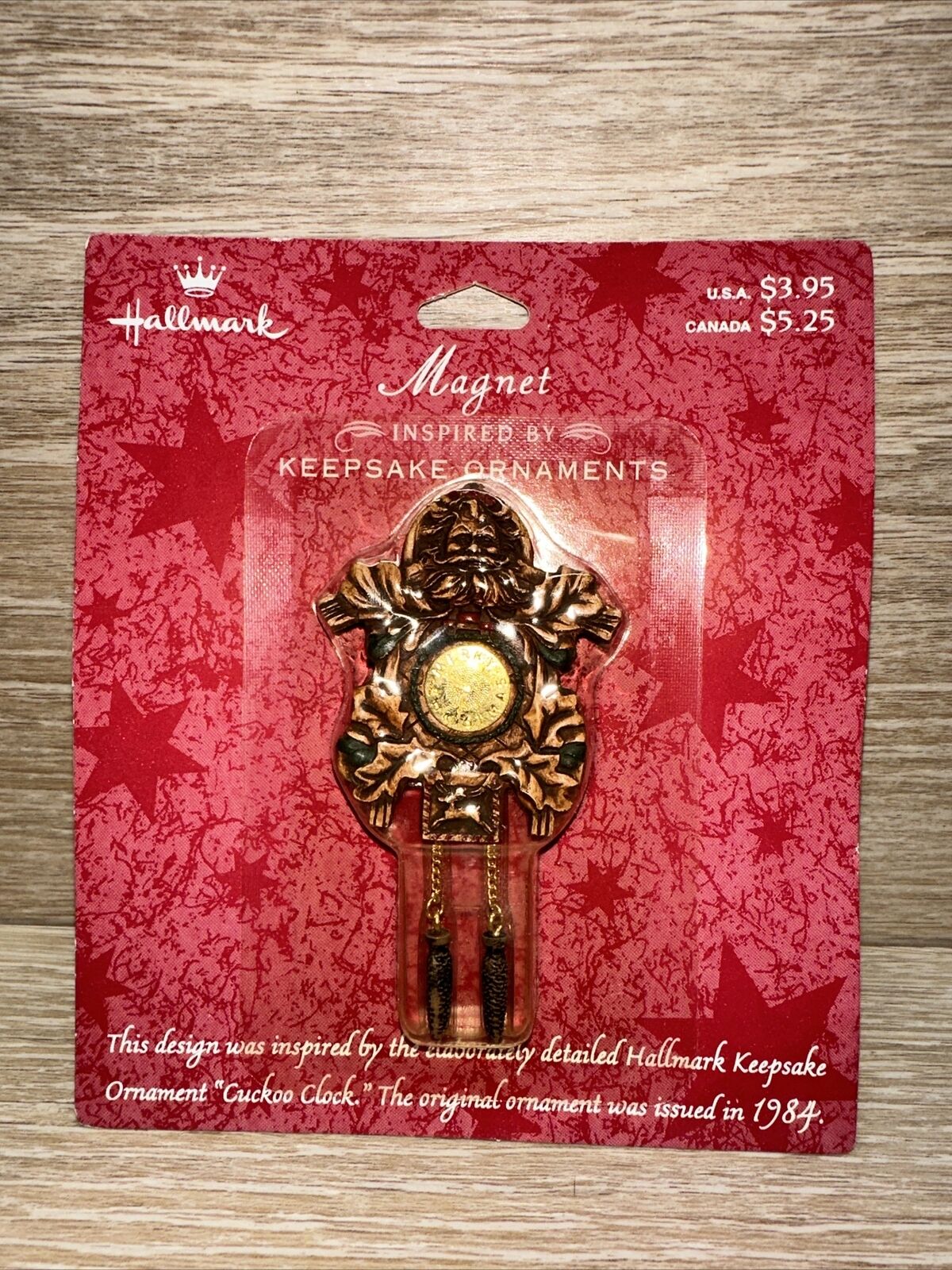 Vintage Hallmark MAGNET Christmas Vintage CUCKOO CLOCK of Ornament Holiday NEW*