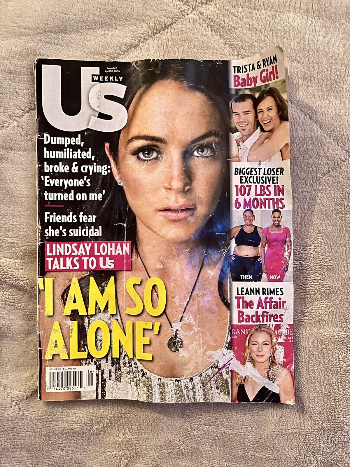 Us Weekly April 20, 2009 “I Am So Alone” Lindsay Lohan