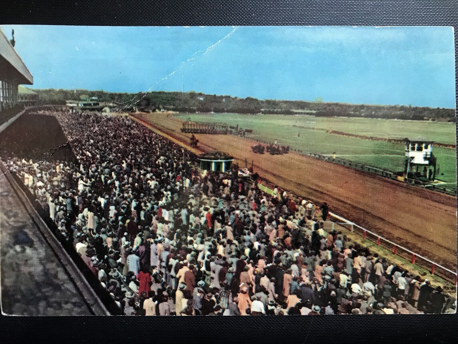 Vintage Postcard 1939-1950 Rockingham Park Race Track (now closed) Salem N.H.